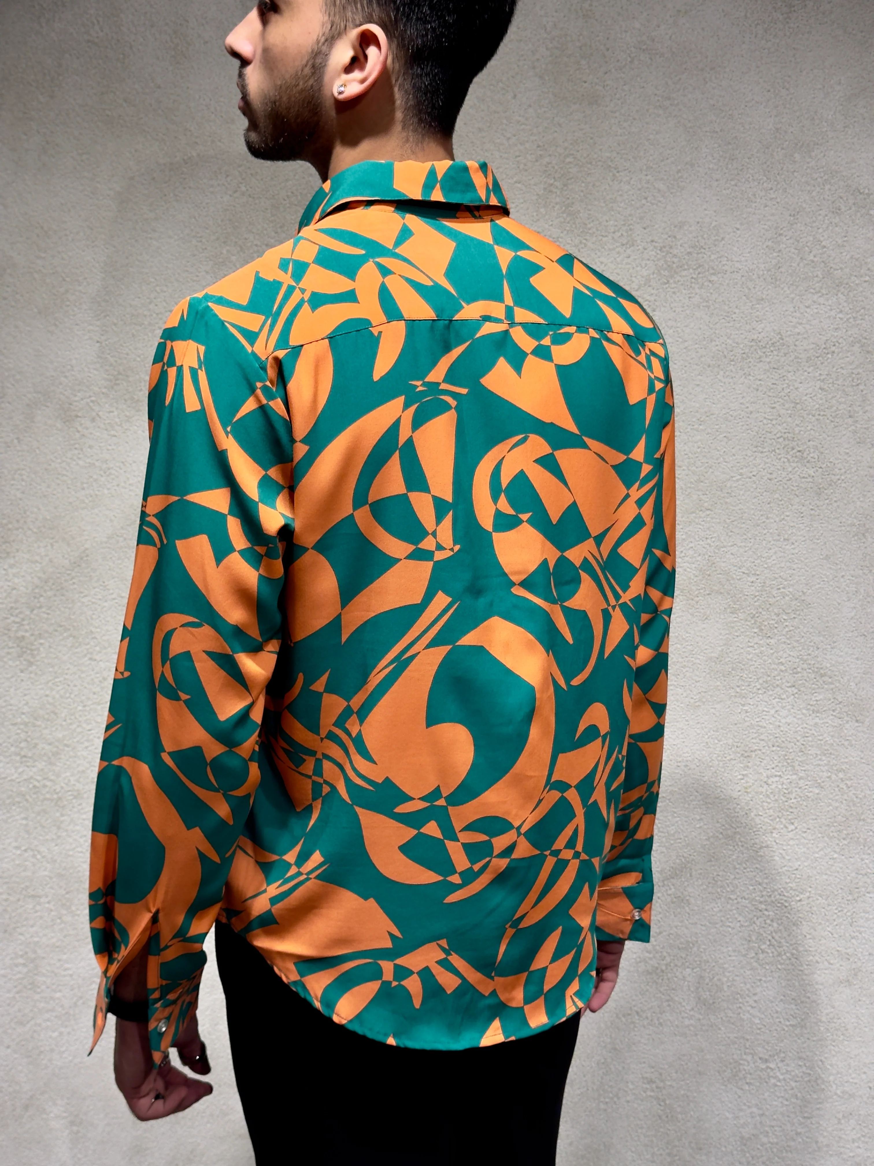Abstract Rhythm Print Full Sleeves Shirt - Image 12