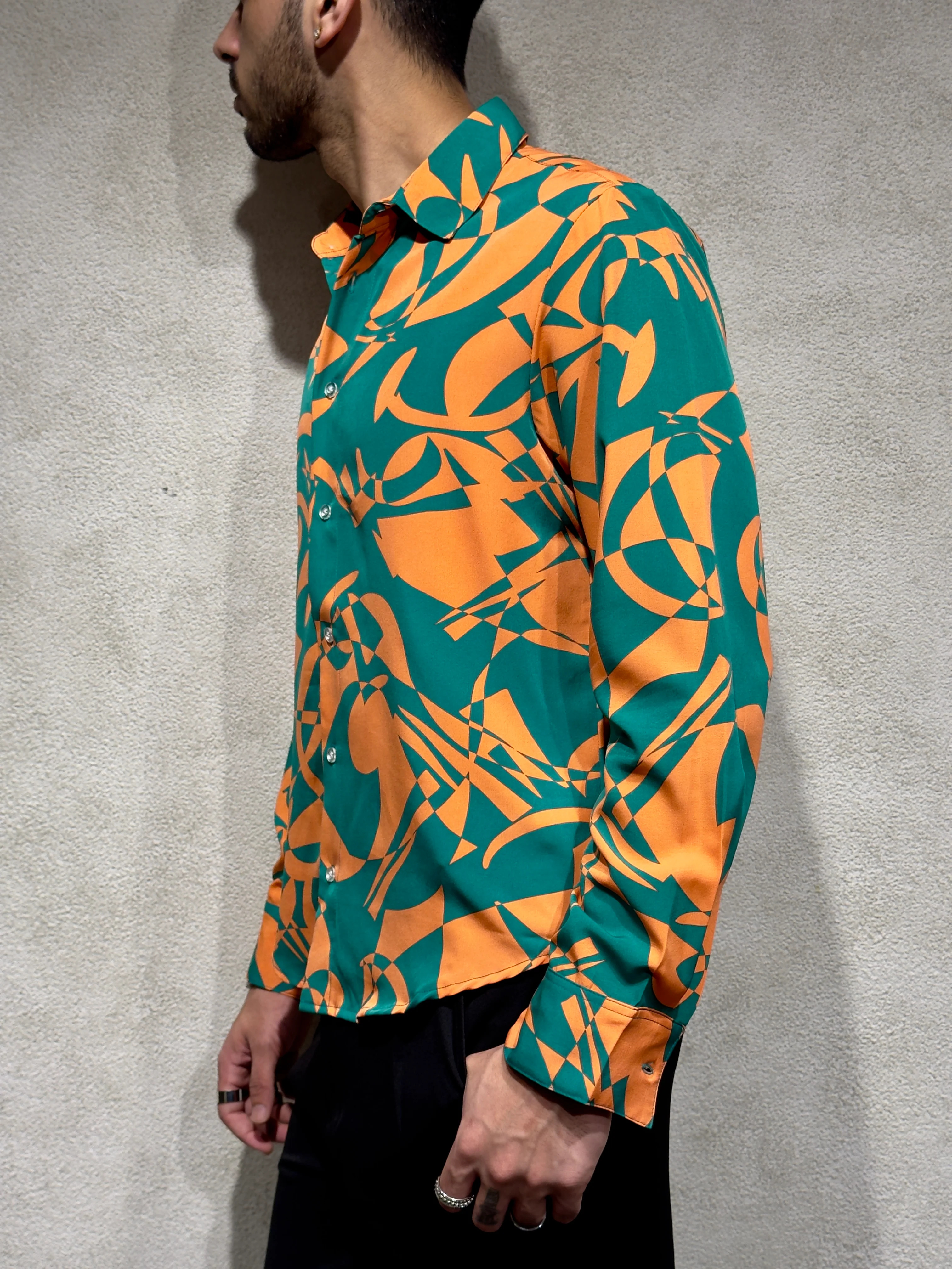 Abstract Rhythm Print Full Sleeves Shirt - Image 13
