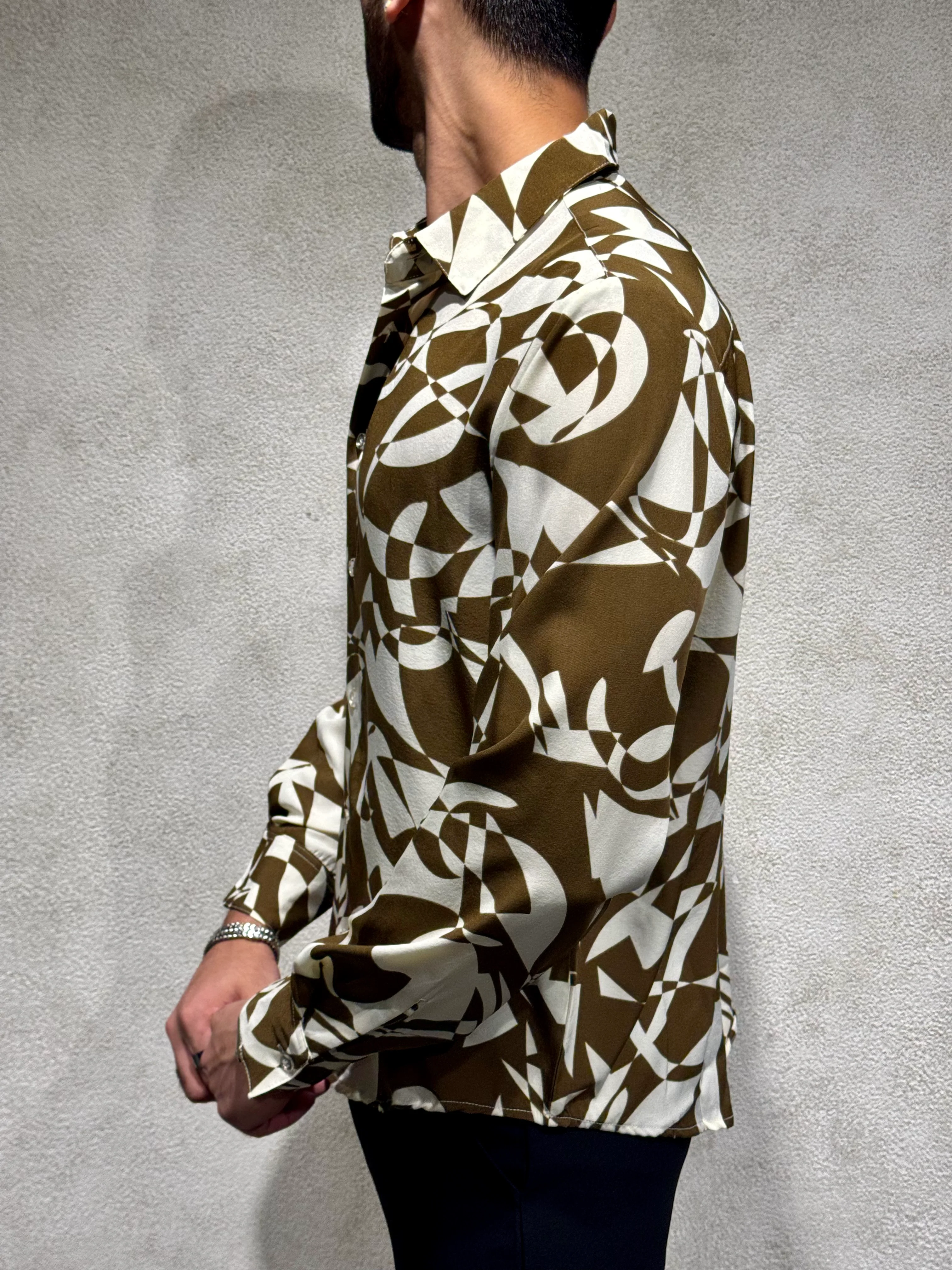 Abstract Rhythm Print Full Sleeves Shirt - Image 7