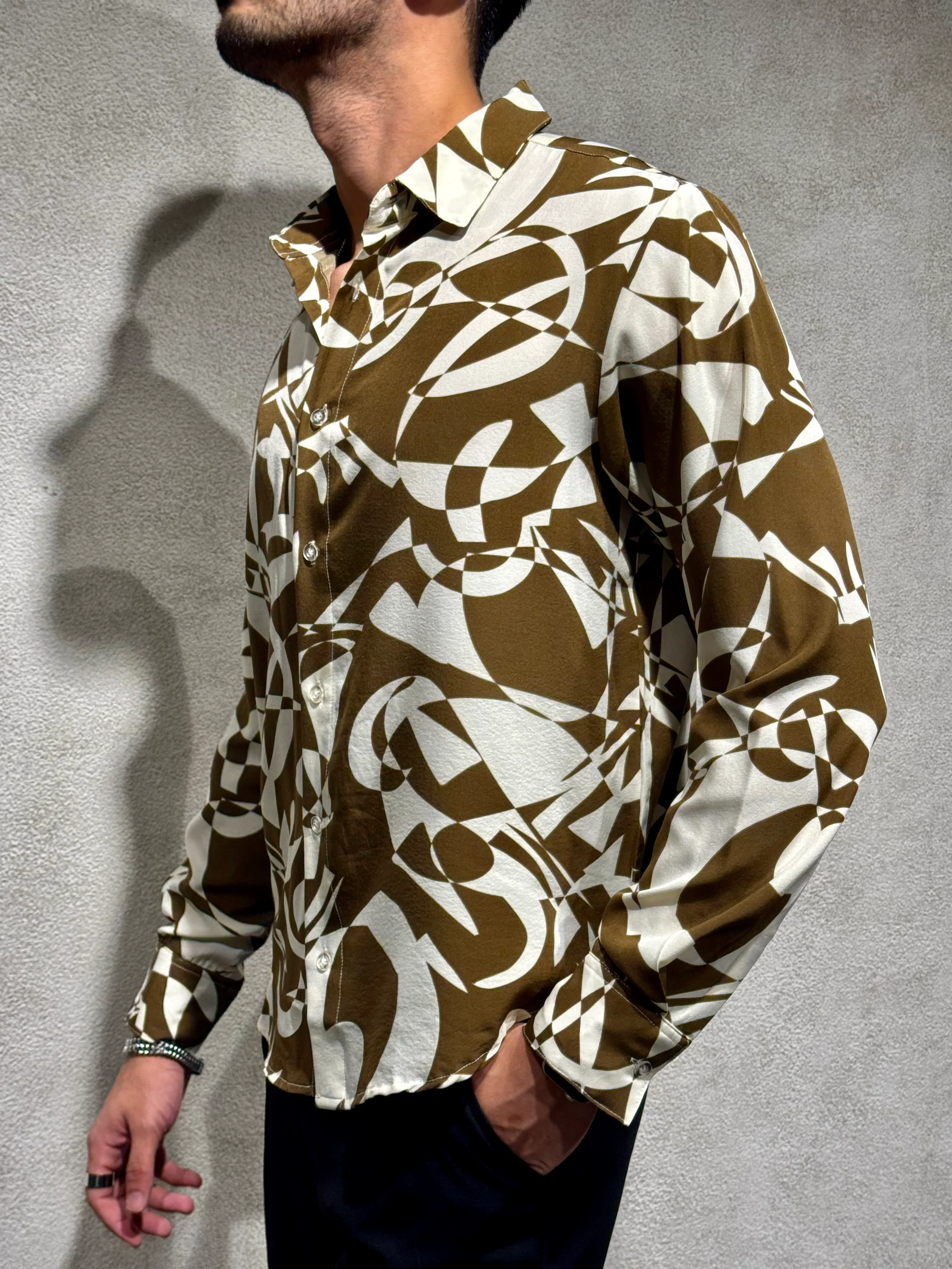 Abstract Rhythm Print Full Sleeves Shirt - Image 8