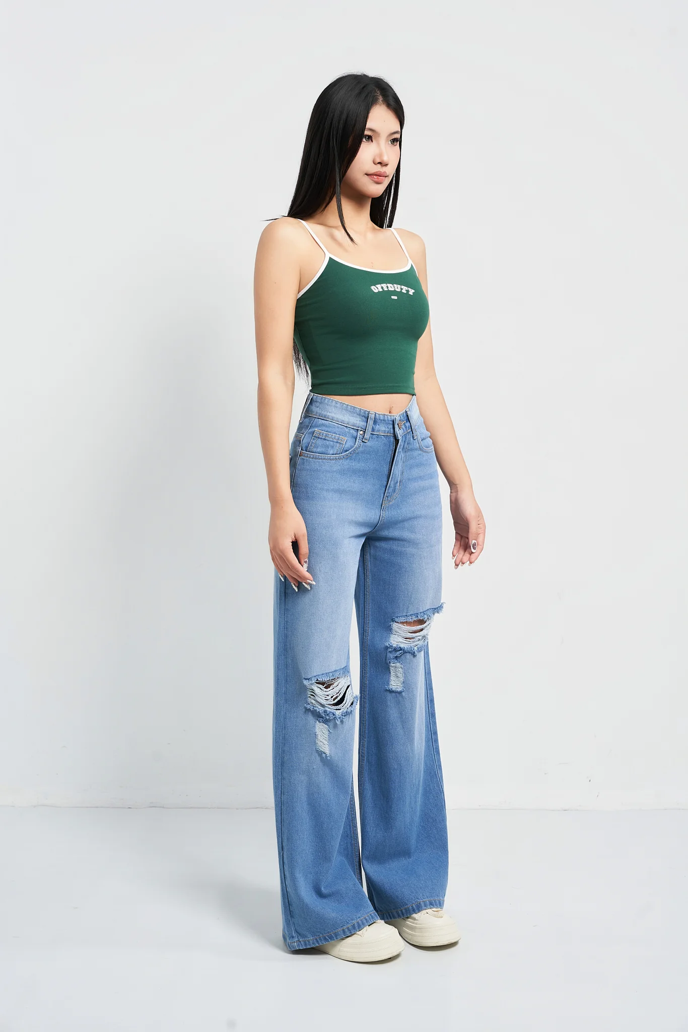 Aesthetic High Waisted Wide Fit Baggy Jeans - Image 7