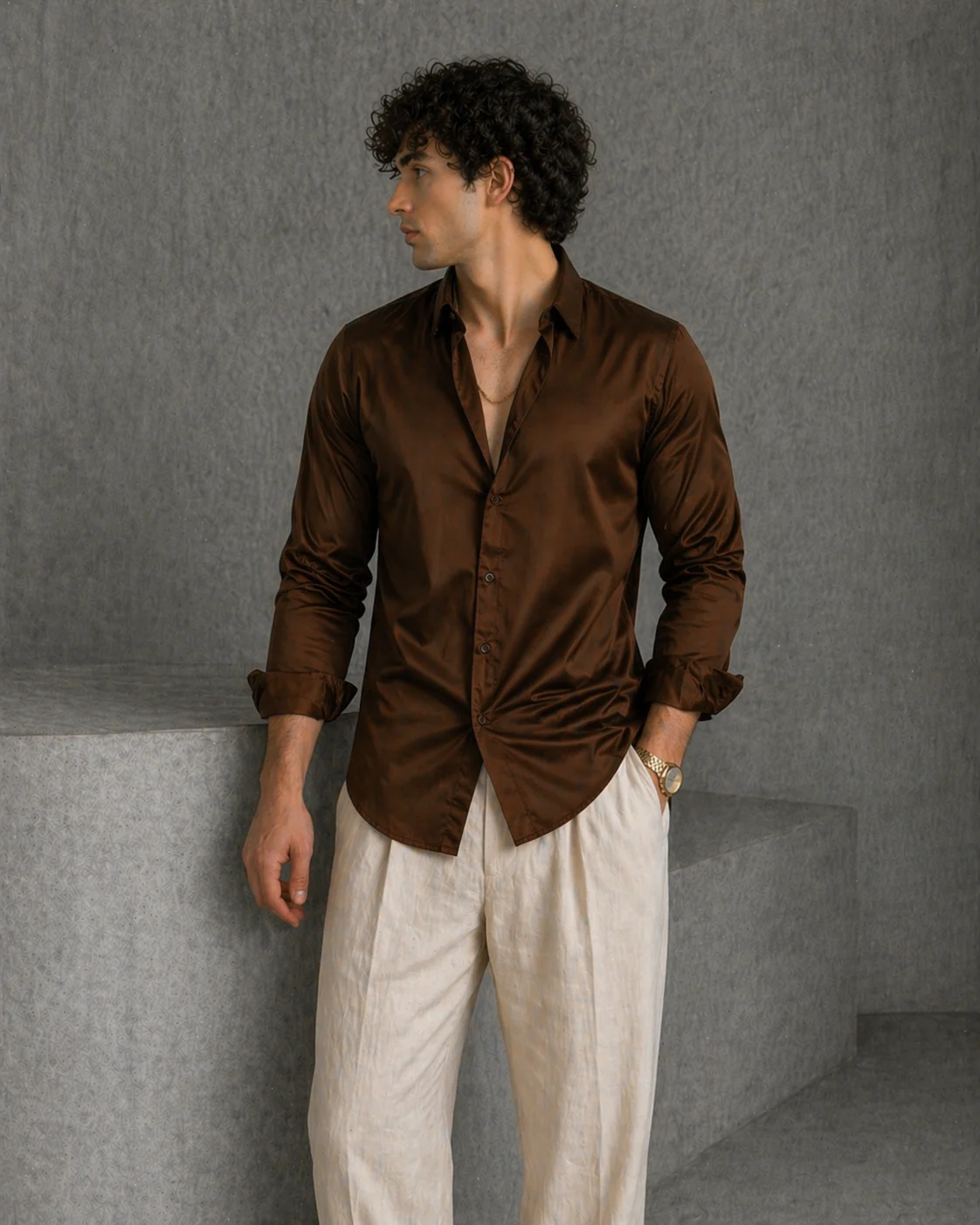 After Hours Satin Shirt - Image 2