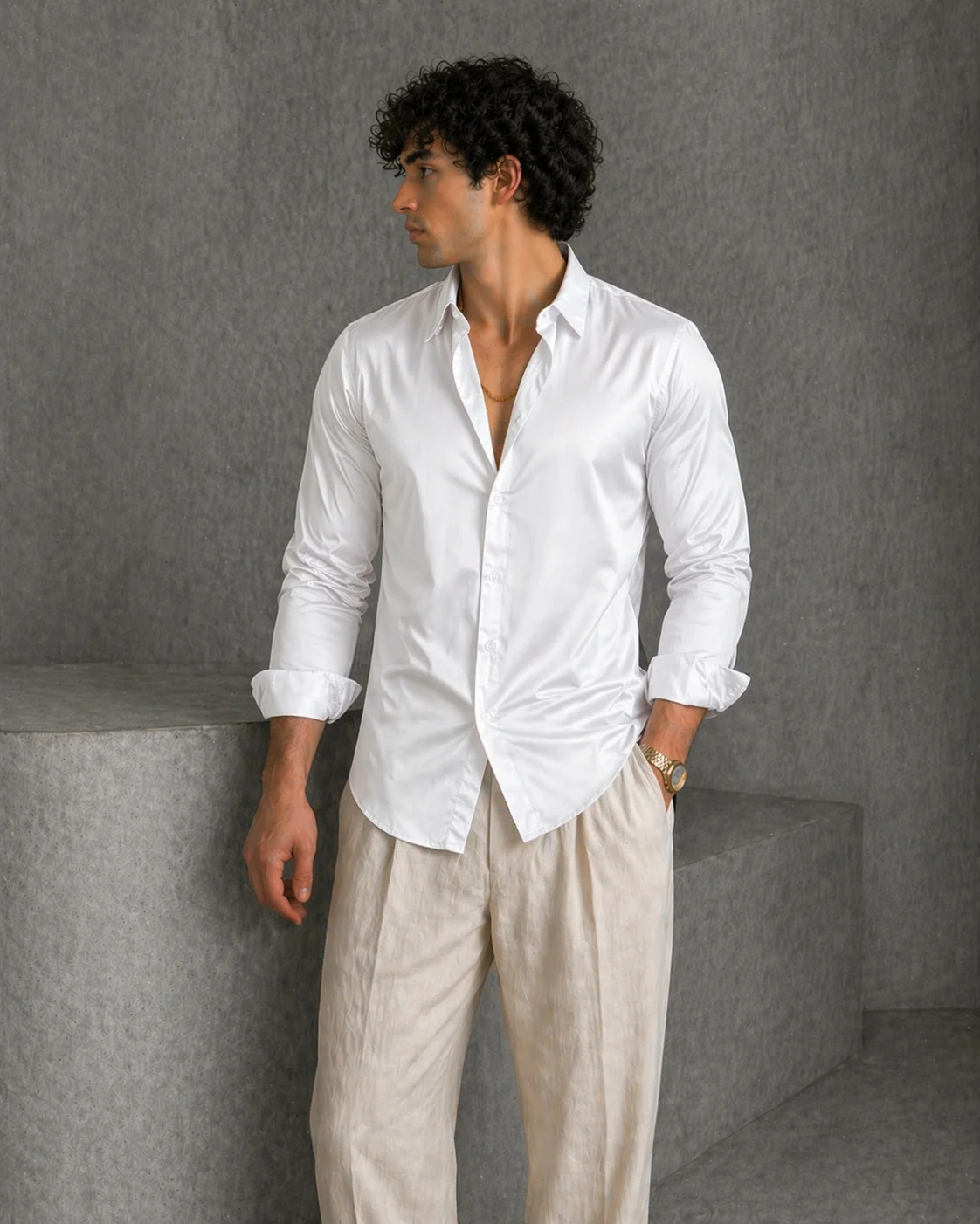 After Hours Satin Shirt - Image 7