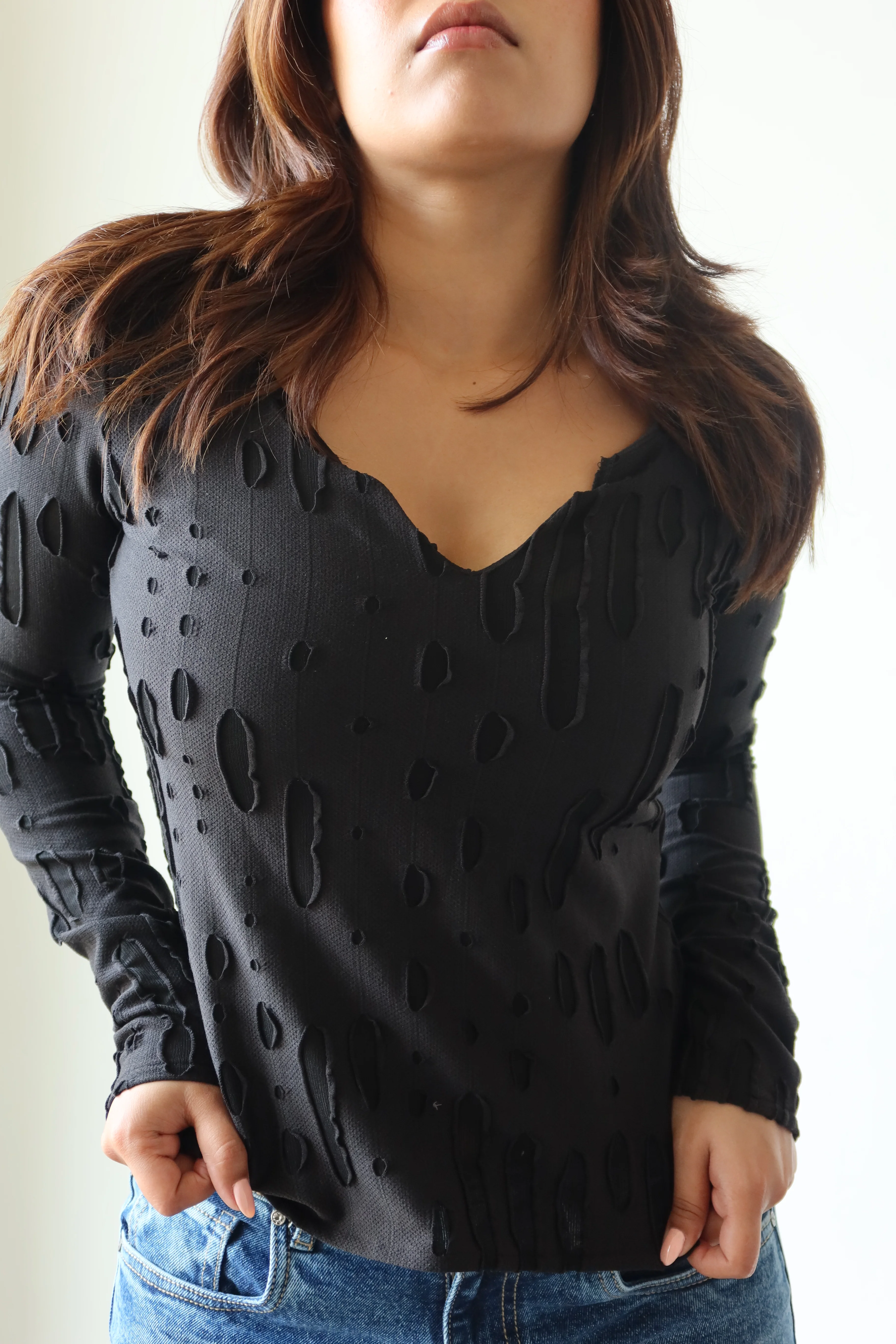 Amberline Ripped Fitted Top - Image 8