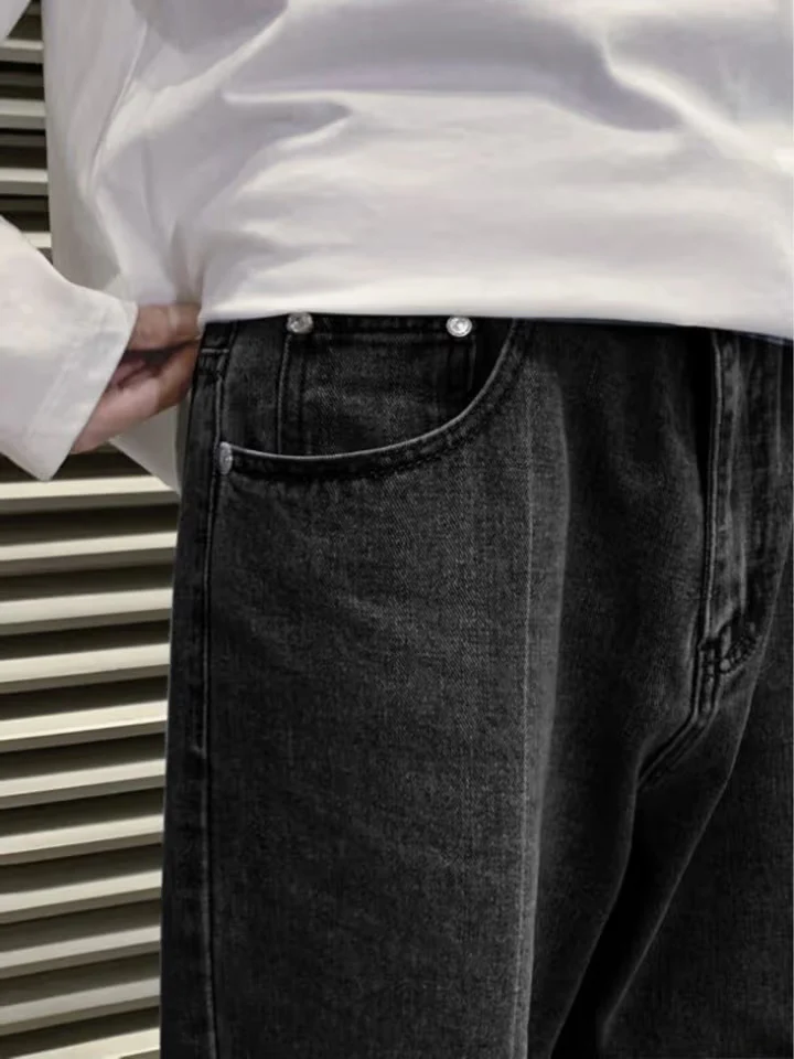 Ash Black Baggy Fit Rigid Jeans - Image 6