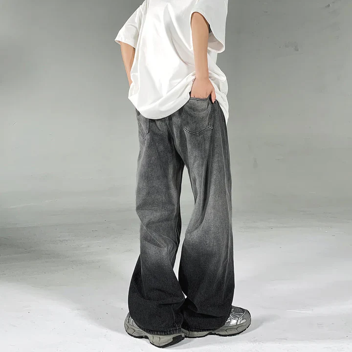 Ash Dark Stormy Gradient Super Baggy Jeans - Image 3