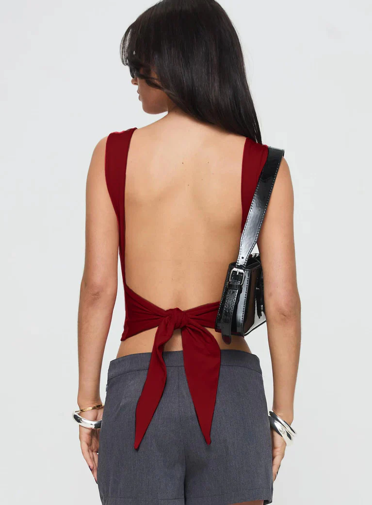 Babe Open Back Tie Top - Image 8