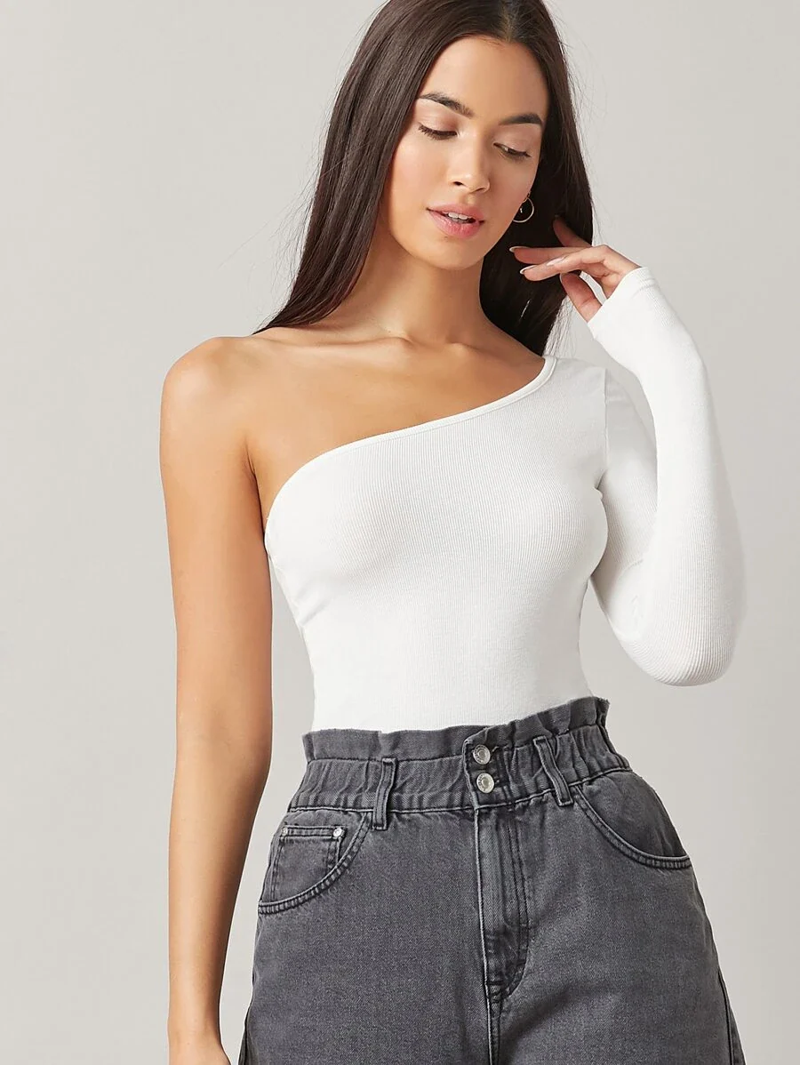Basic One Shoulder Top - Image 9