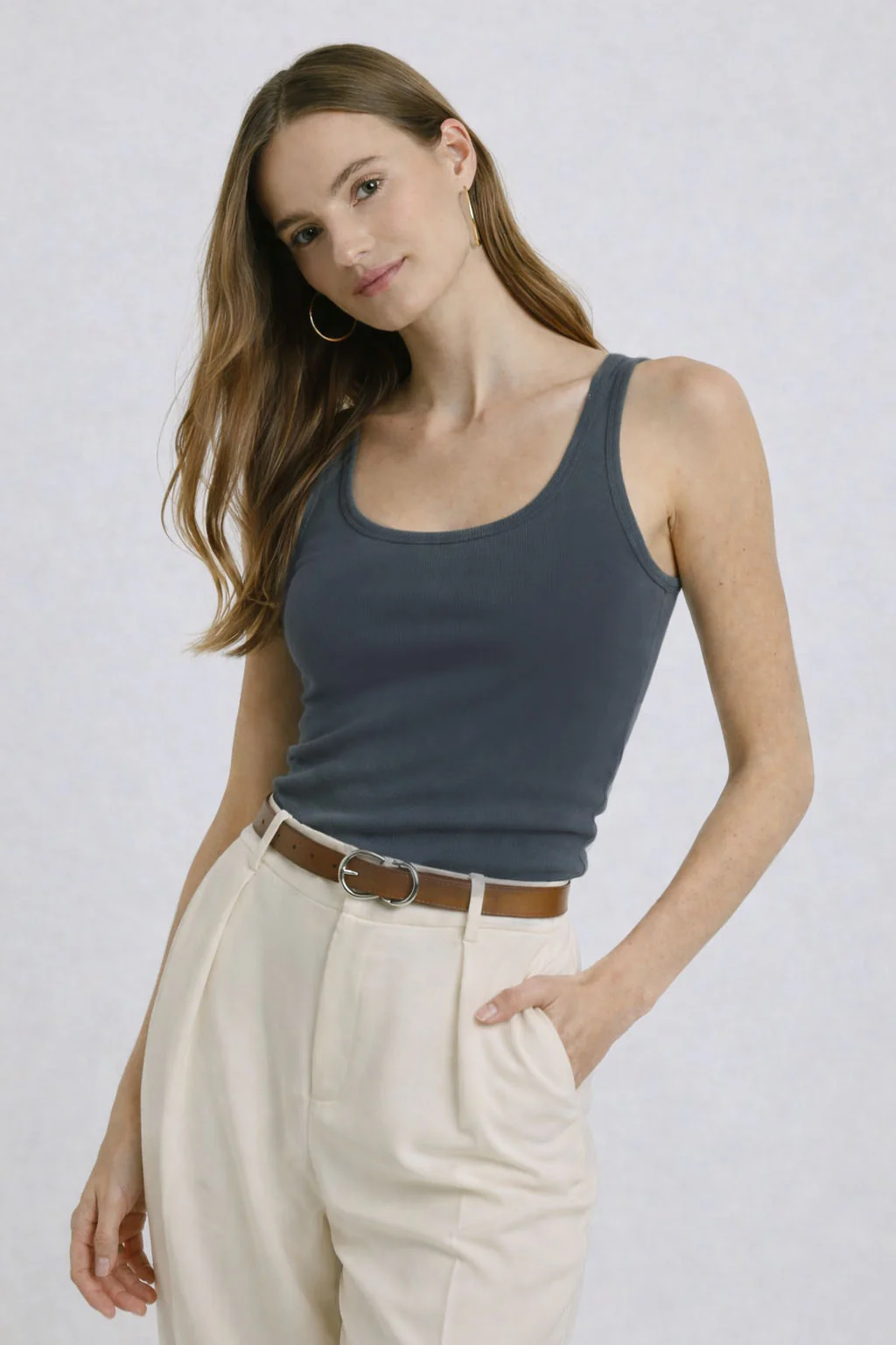 Basic Padded Sleeveless Top - Image 11