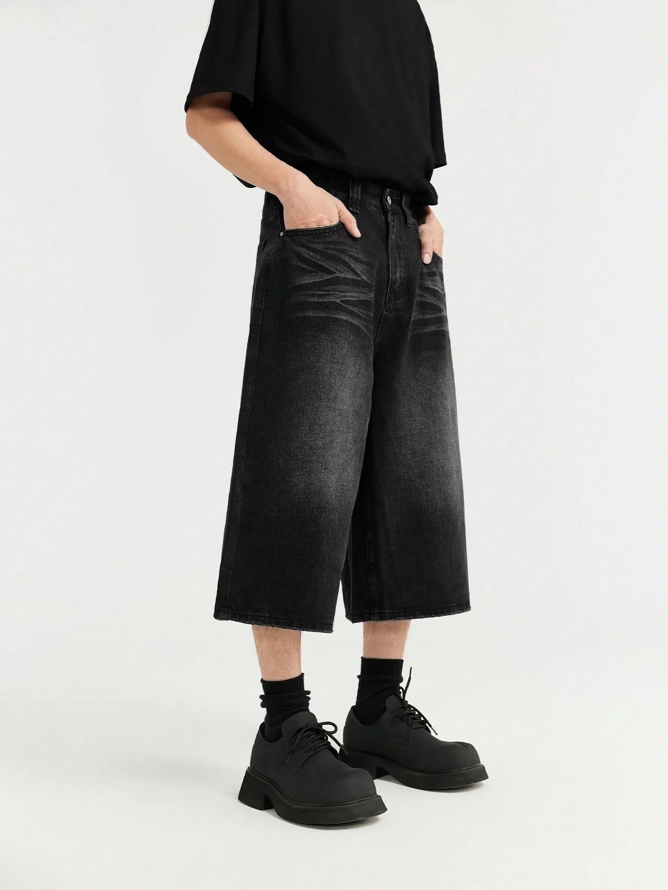 Black Shadow Drift Jorts - Image 2