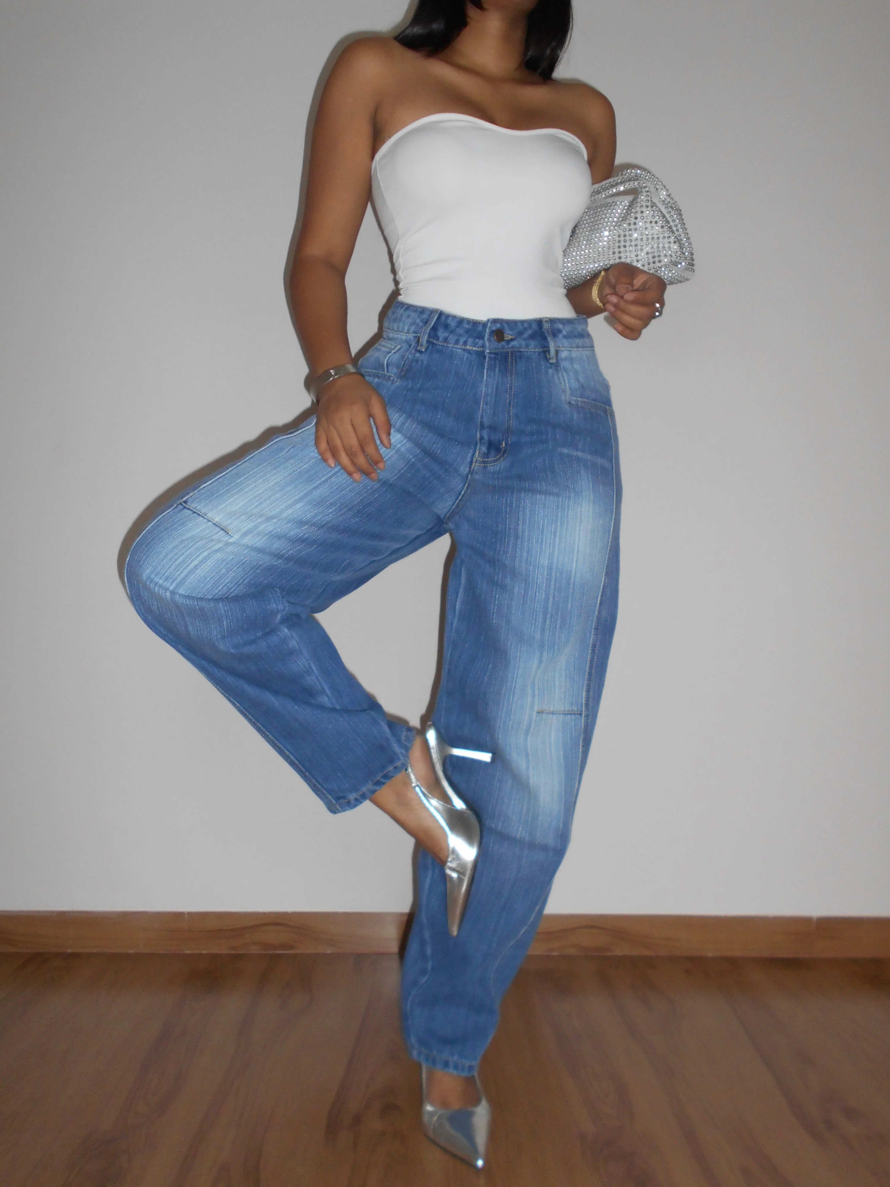 Blue Crush Slub Skater Fit Jeans - Image 4