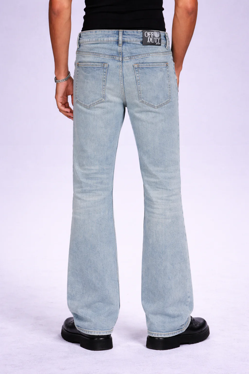 Blue Hype Wash Bootcut Jeans - Image 4
