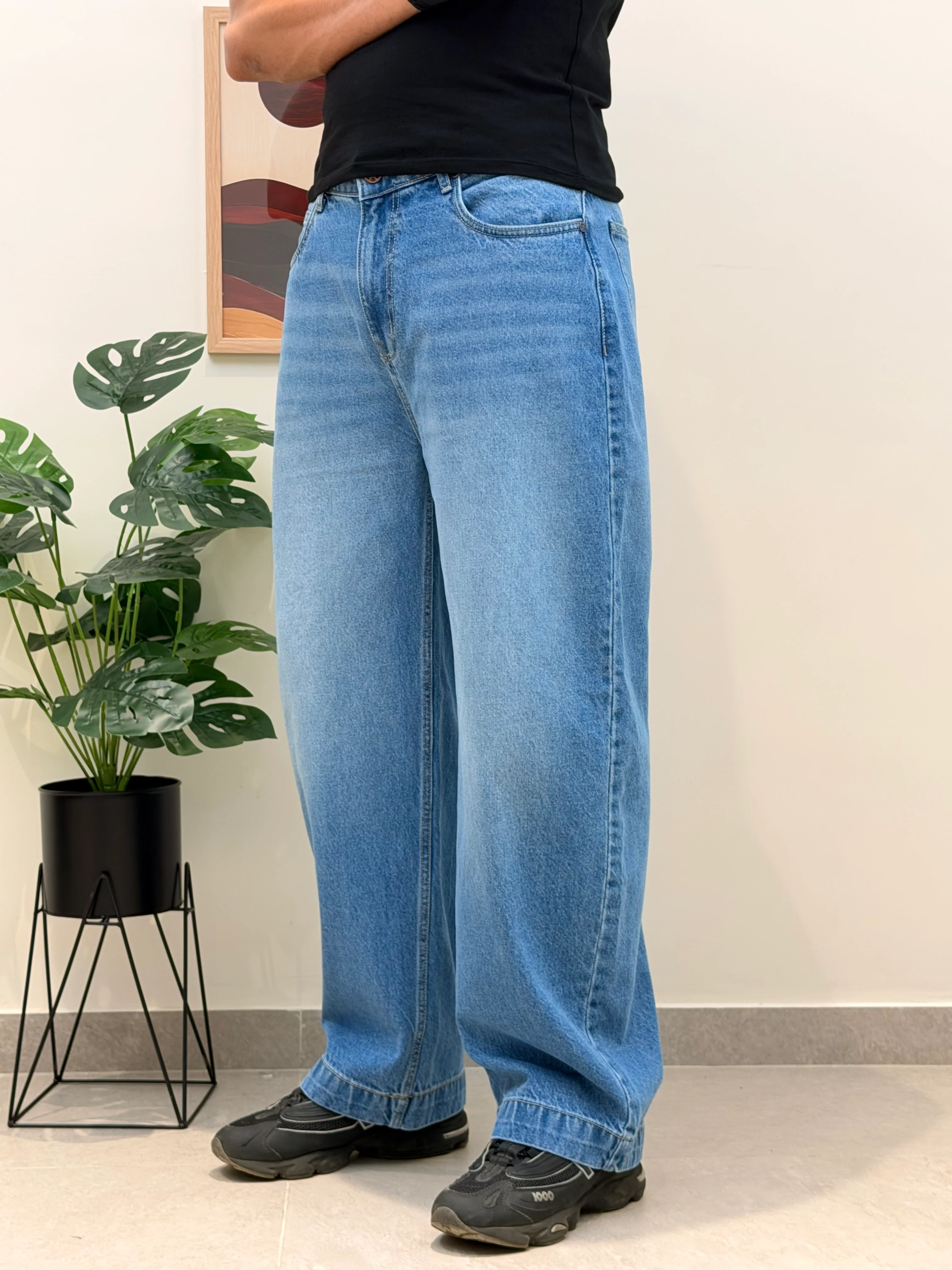 Glitch Blue Japan Baggy Jeans - Image 3
