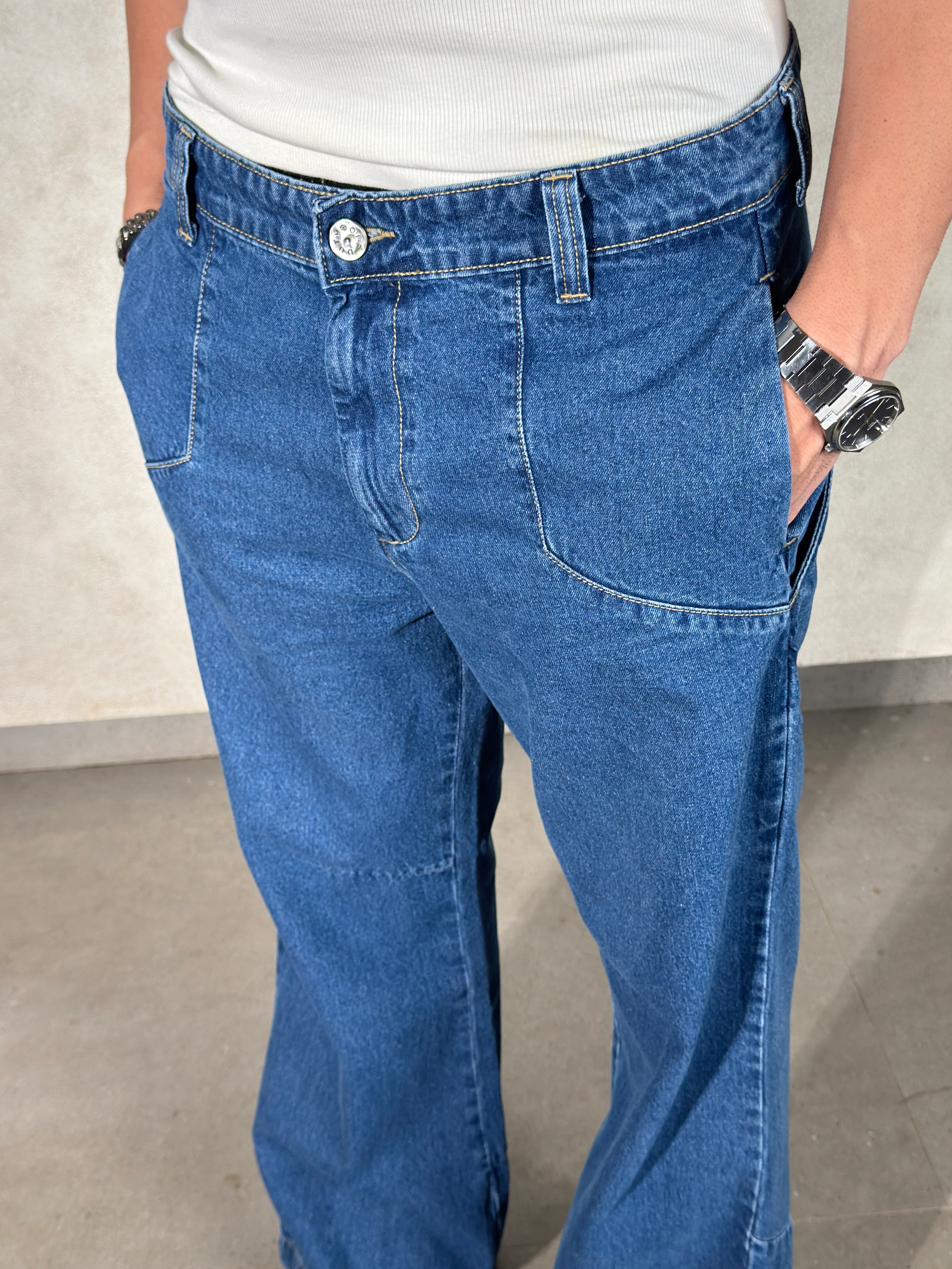 Blue Wild West Wash Jeans - Image 7