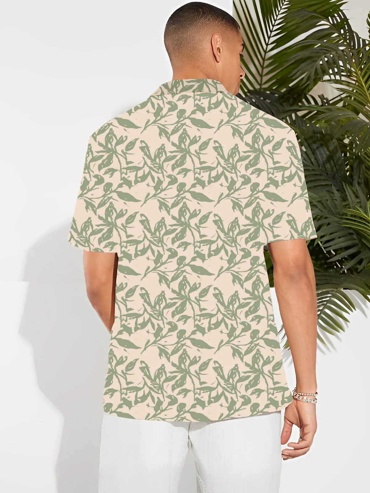 Boho Green print Short Sleeve Shirt - Image 2