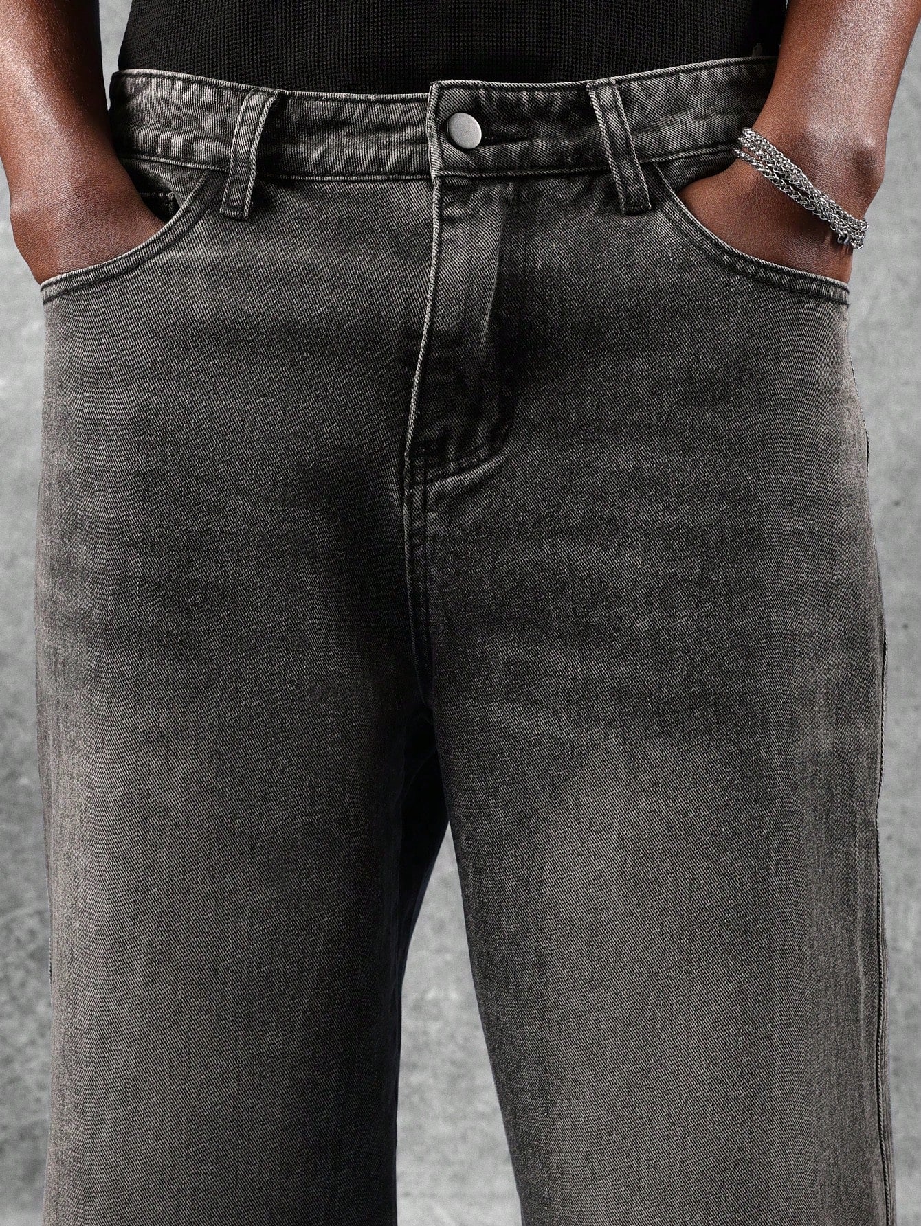 Bullet Grey Super Baggy Jeans - Image 3