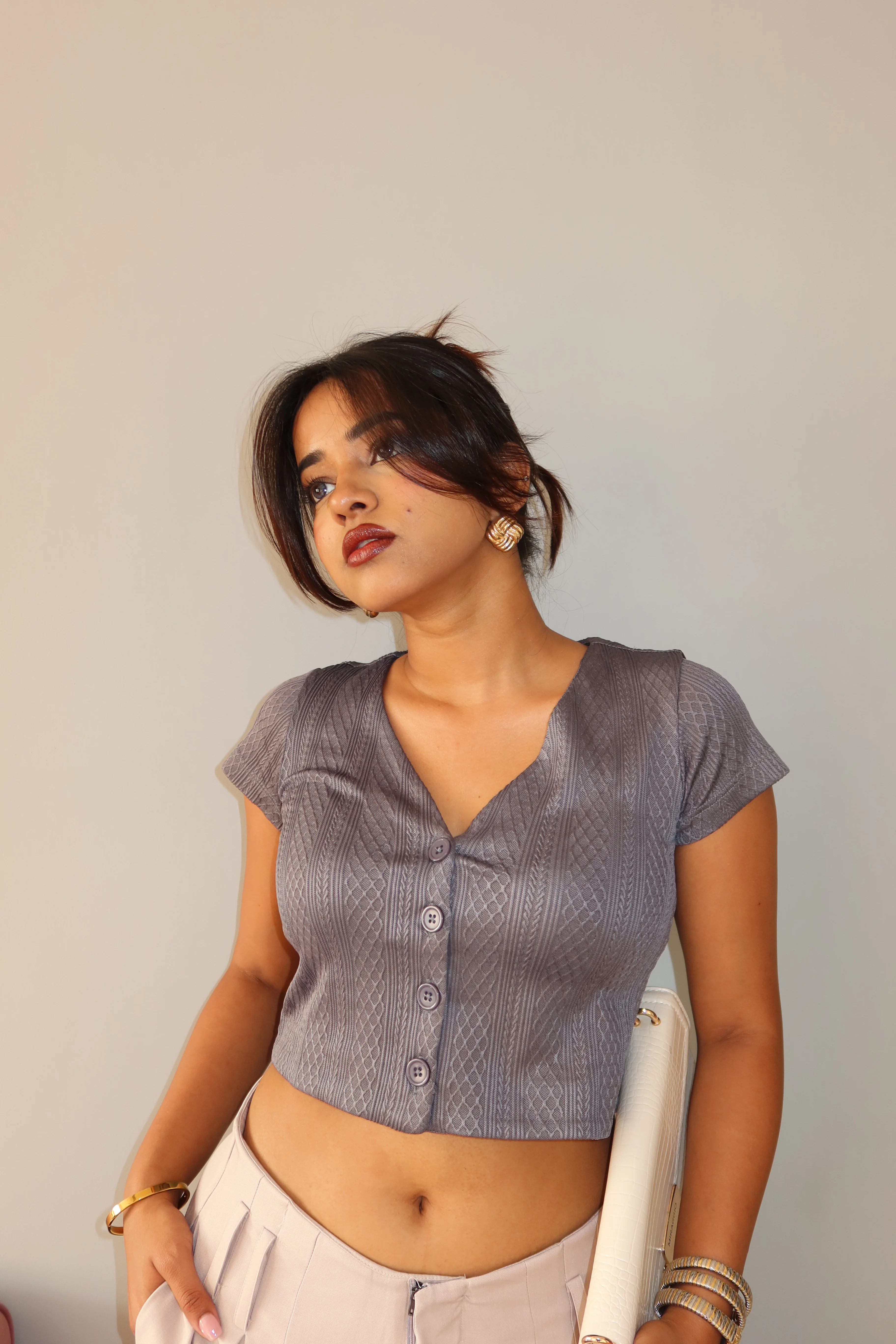 Cable Whisper Cropped Cardigan - Image 8
