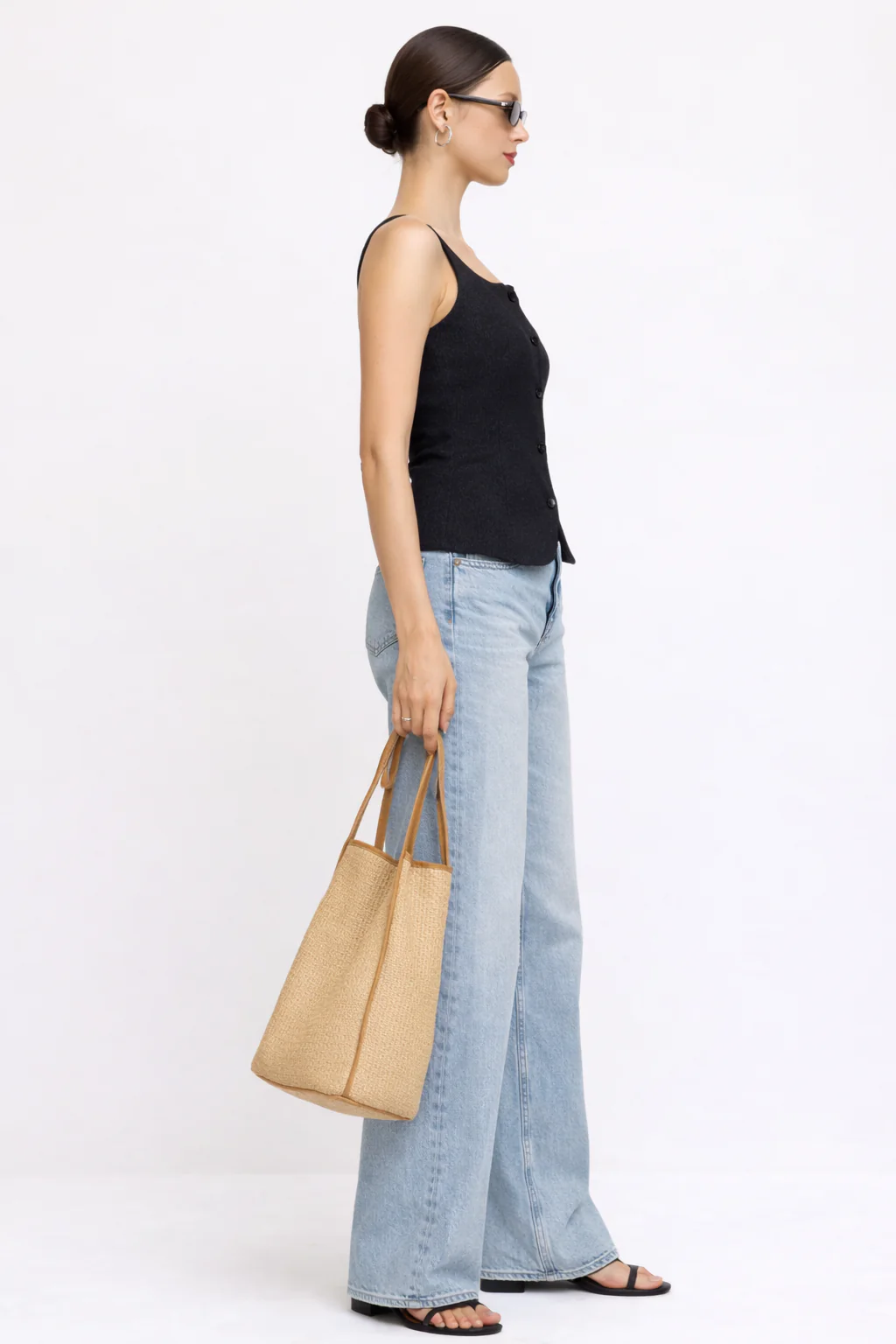 Camelia Button Details Vest Top - Image 7