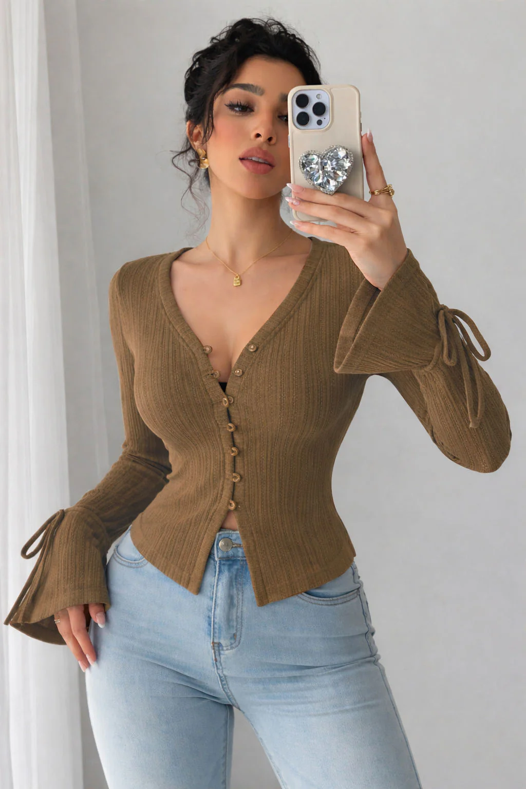 Charm Knit Cardigan Top - Image 6