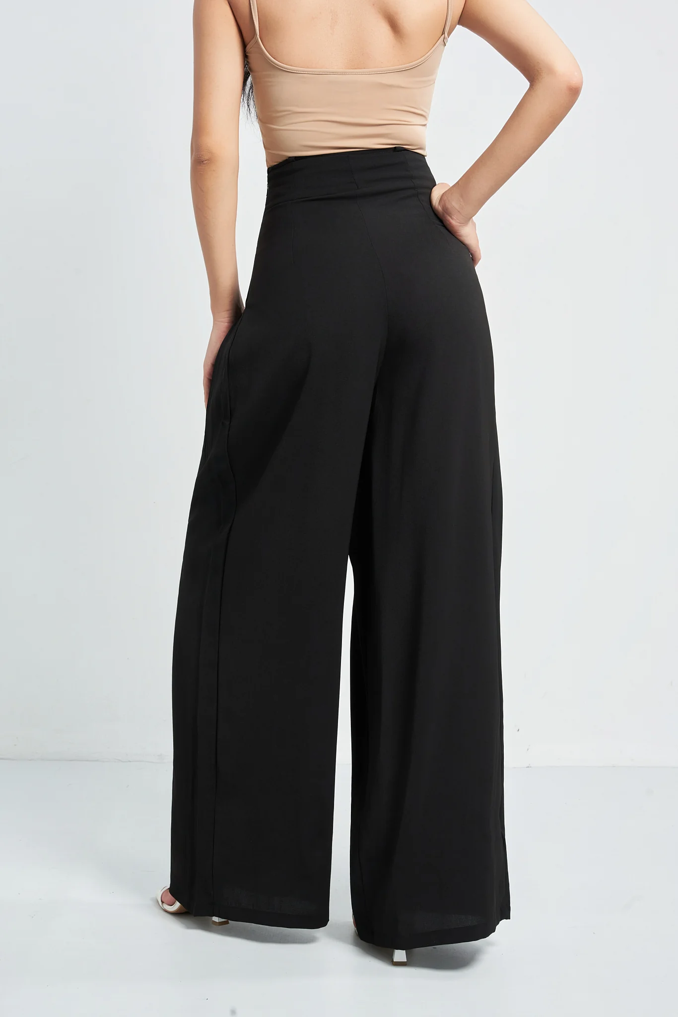 Cinched Drawstring Wide Leg Pants - Image 28