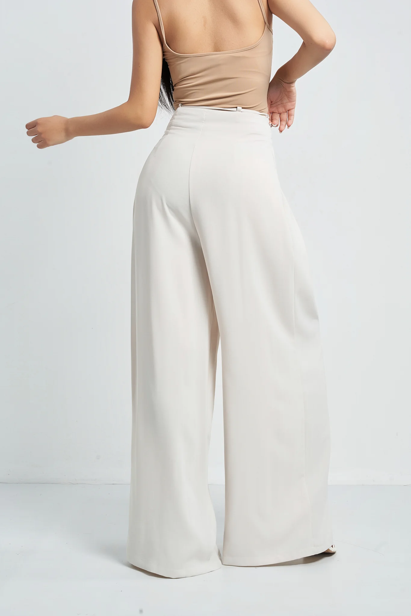Cinched Drawstring Wide Leg Pants - Image 4