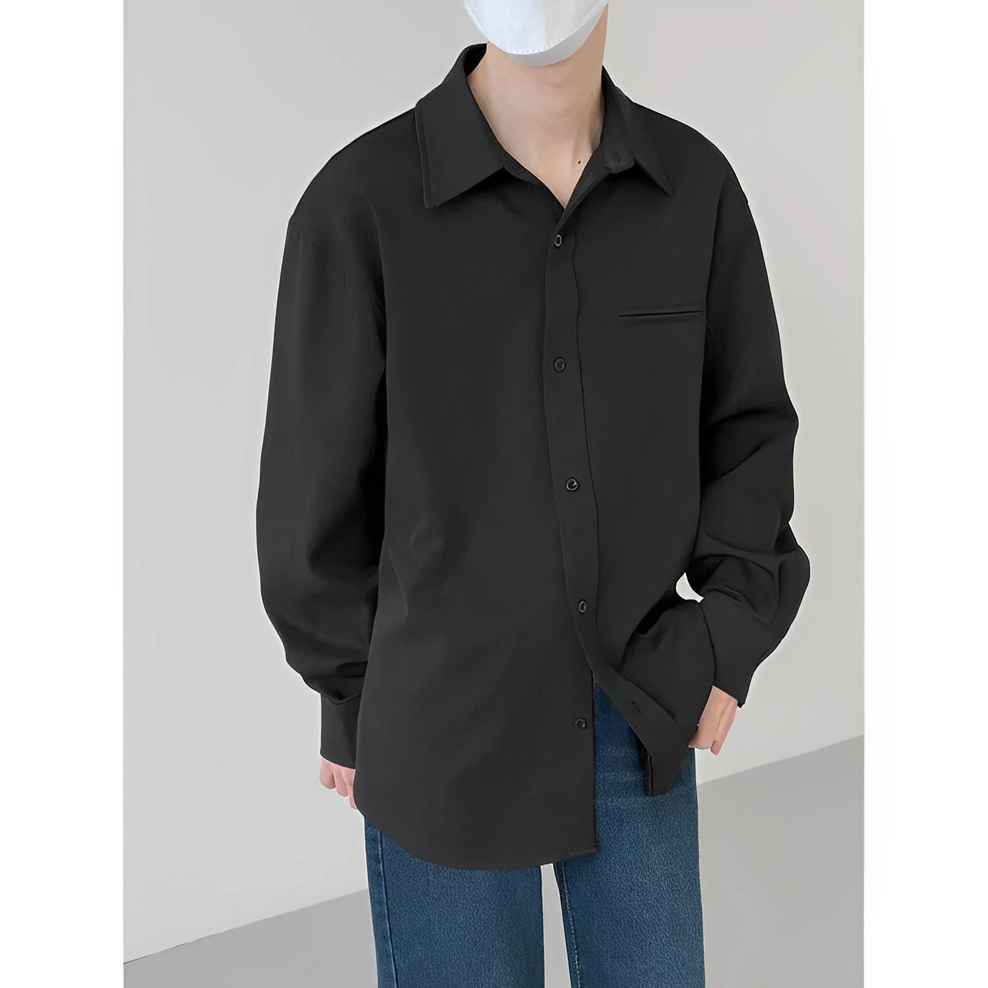 Classic full sleeved korean men shirt - Image 6