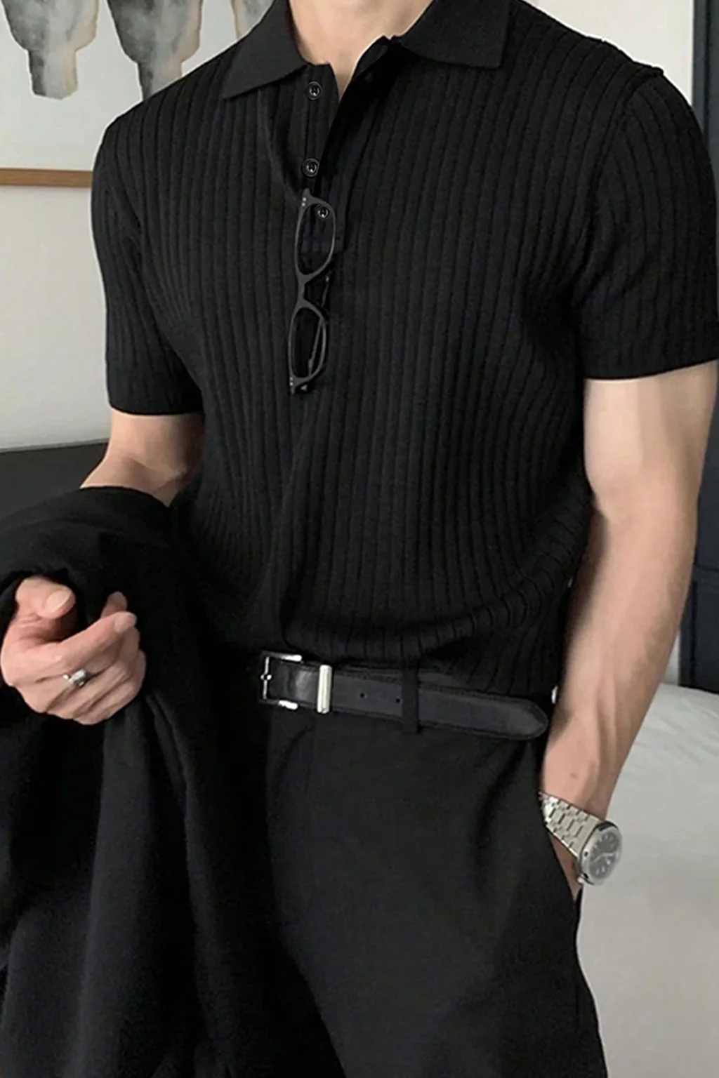 Classic Ribbed Short-Sleeve Polo - Image 8