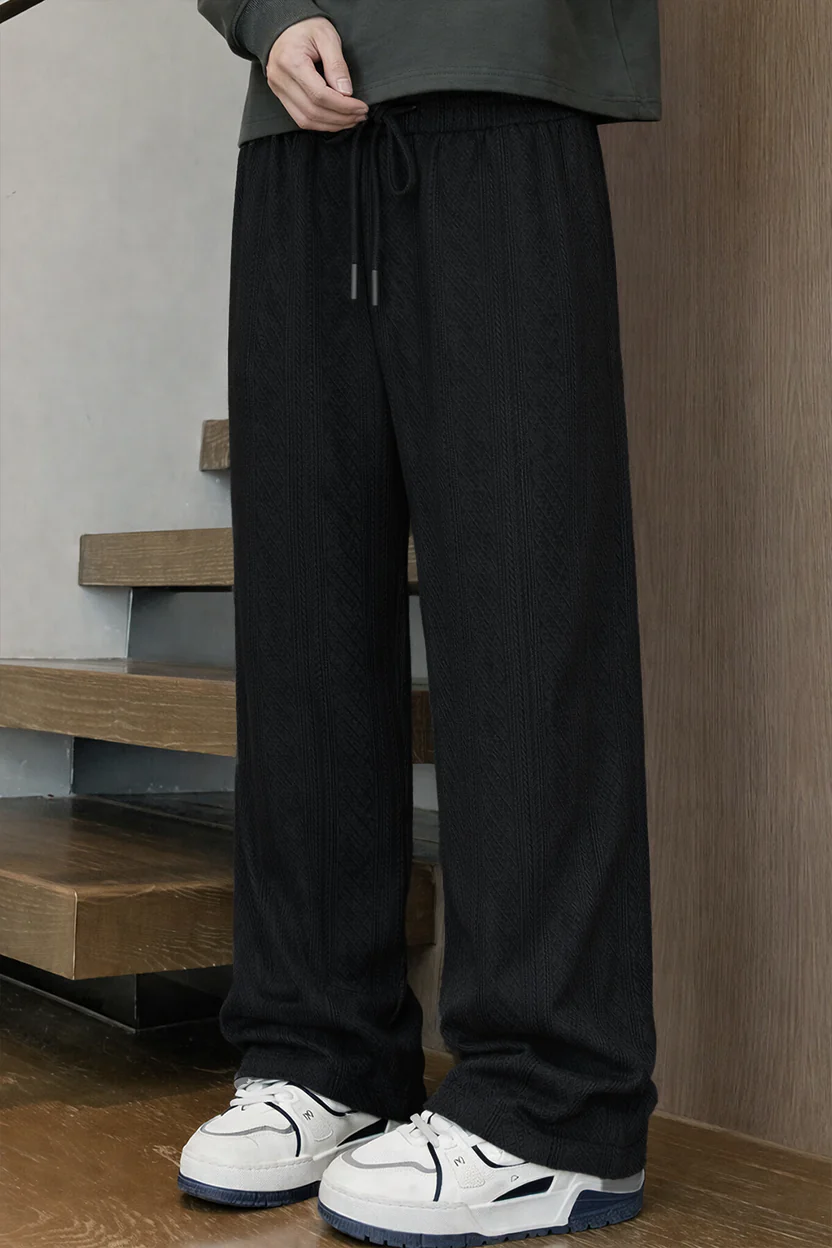 Contemporary Cable Knit Loose Joggers - Image 4