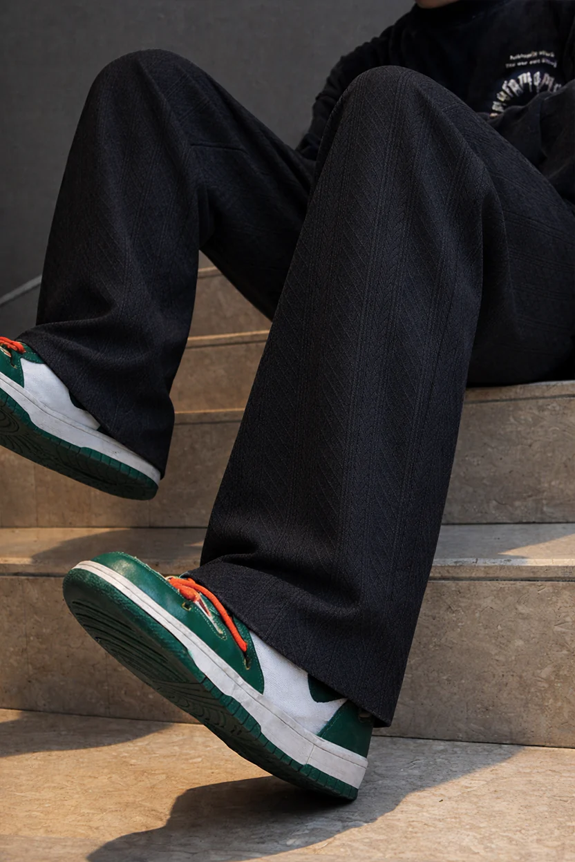 Contemporary Cable Knit Loose Joggers - Image 5