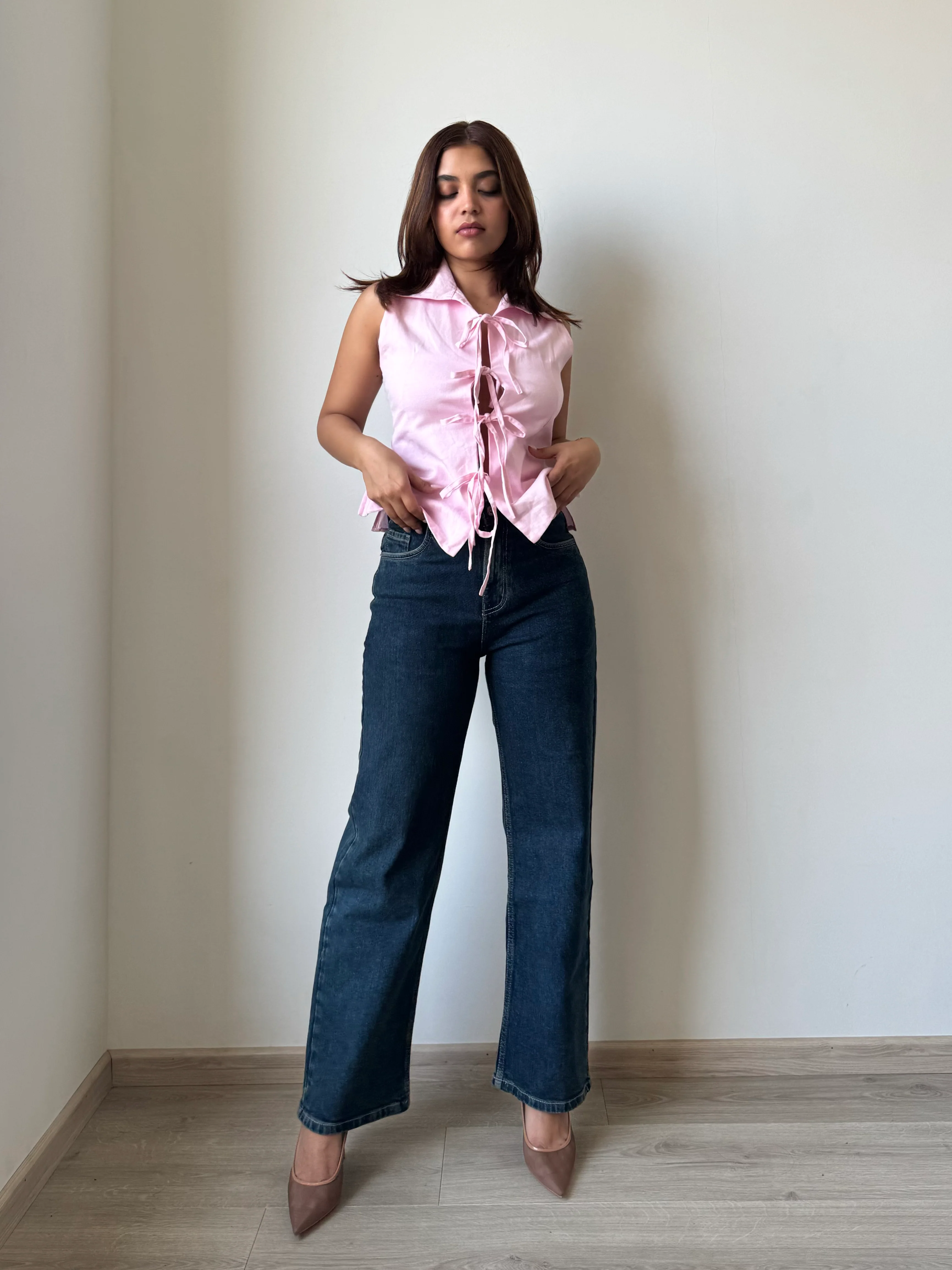 Cosmic Blue Dad Fit Straight Jeans - Image 6