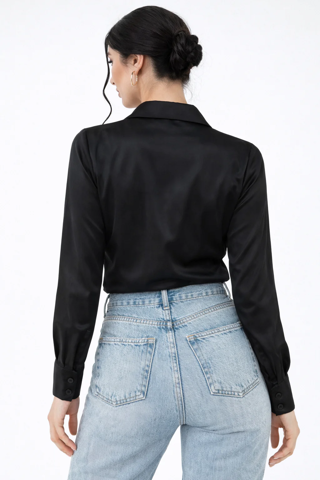 Cowl Neck Collared Blouse - Image 5