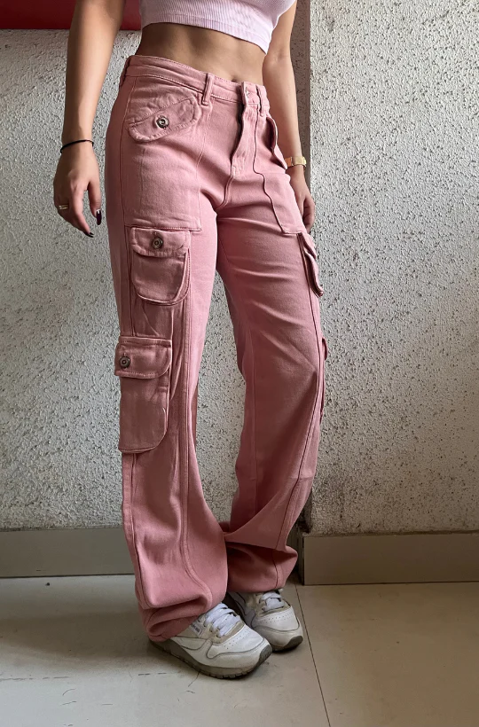 Crazy Multi Pockets Baggy Cargo Jeans - Image 6