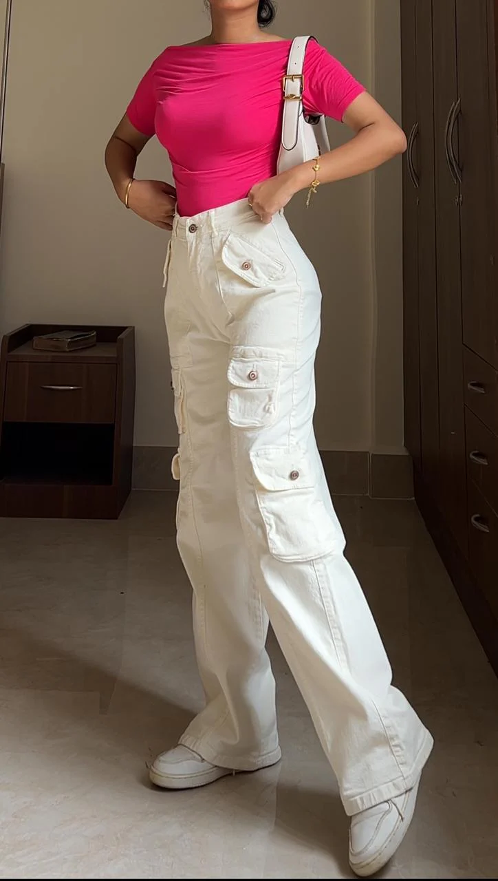 Crazy Multi Pockets Baggy Cargo Jeans - Image 9