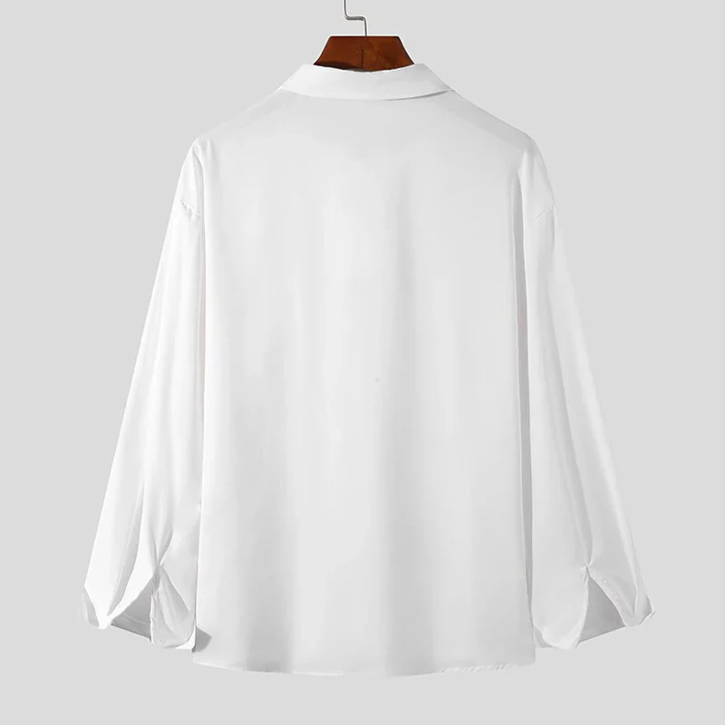 Daily Loose Solid Color Long Sleeved Shirt - Image 5