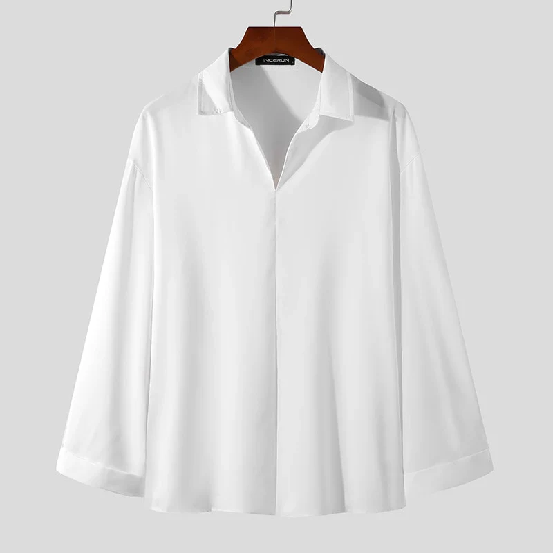 Daily Loose Solid Color Long Sleeved Shirt - Image 6