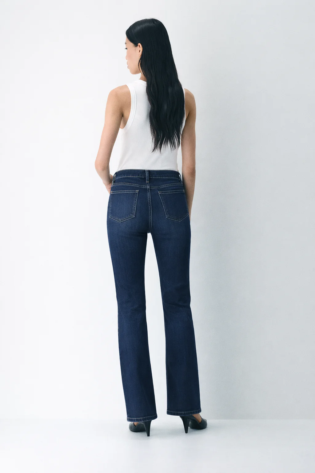 Deep Blue Flare Bootcut Jeans - Image 6