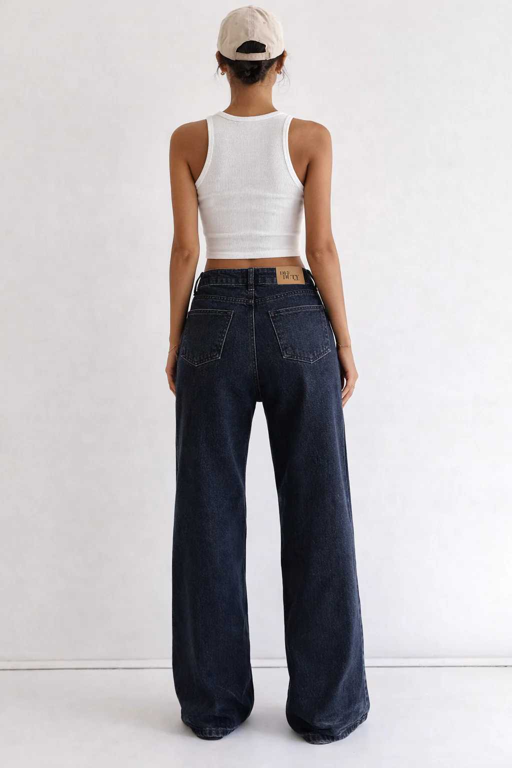 Deep Night Blue Wide Leg Jeans - Image 3