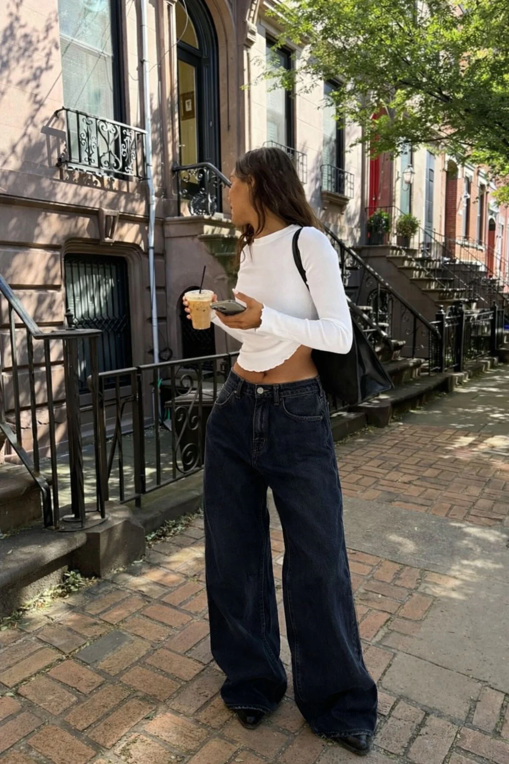 Deep Night Blue Wide Leg Jeans - Image 5