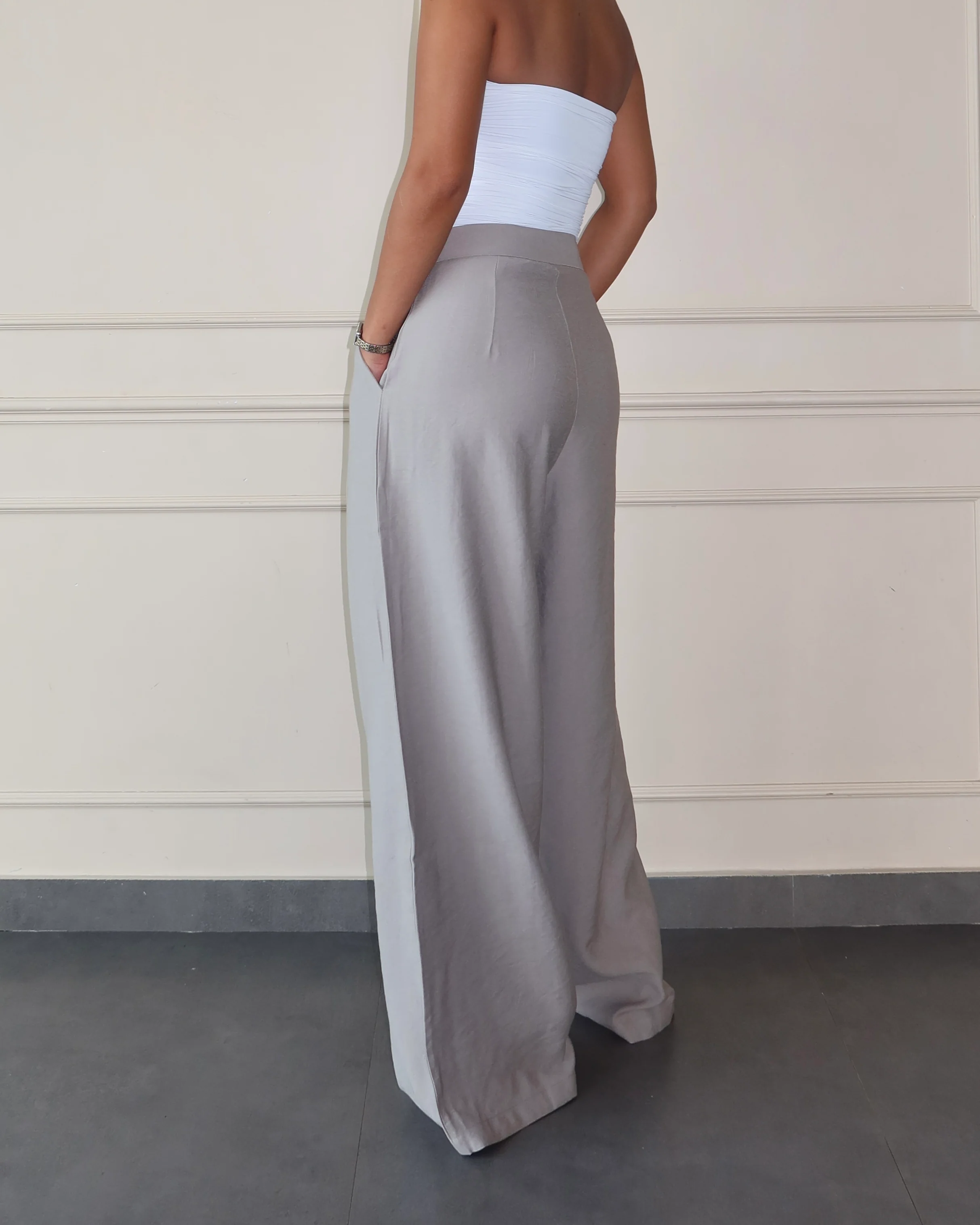 Defined Pleats Wide Leg Pants - Image 2