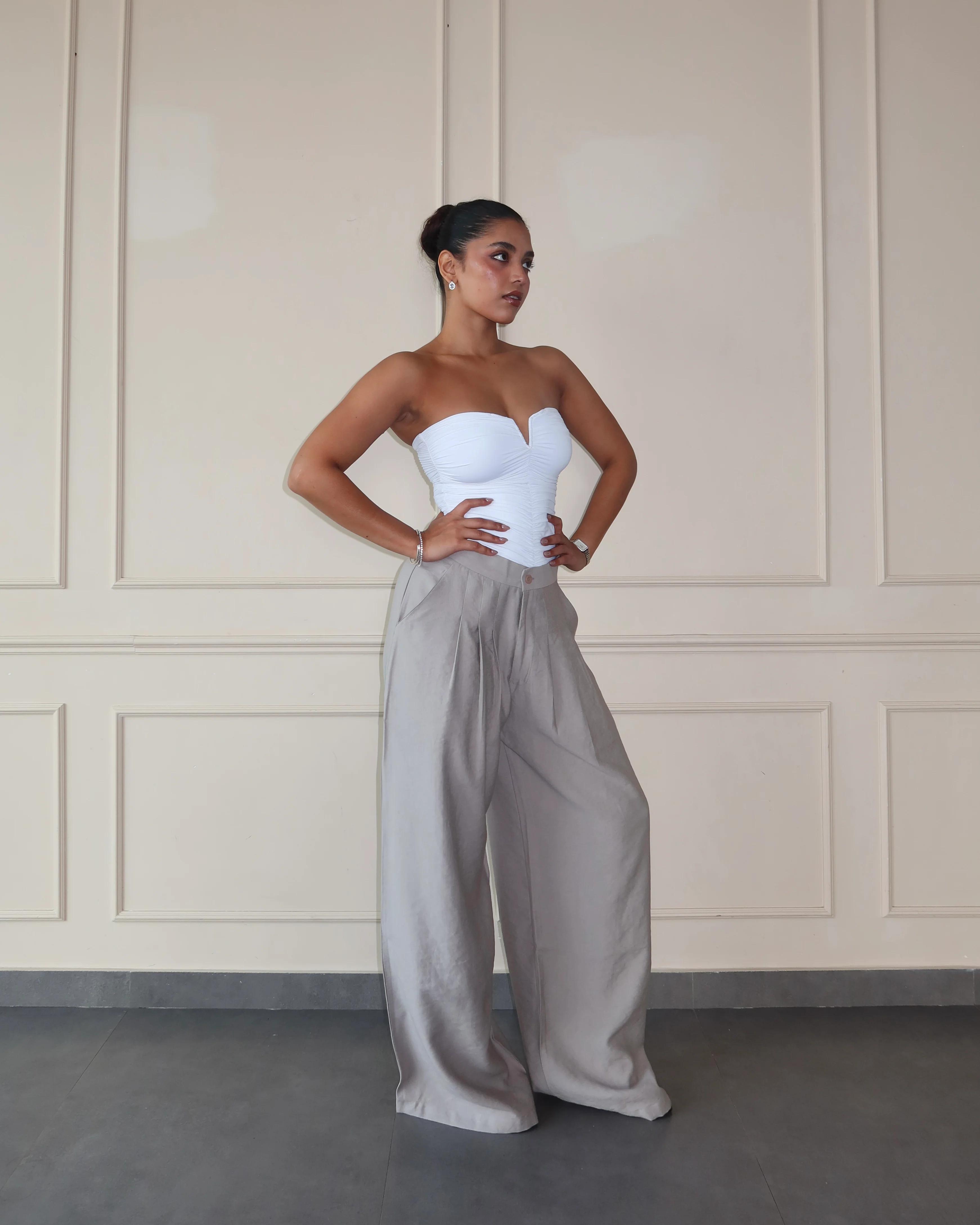 Defined Pleats Wide Leg Pants - Image 4