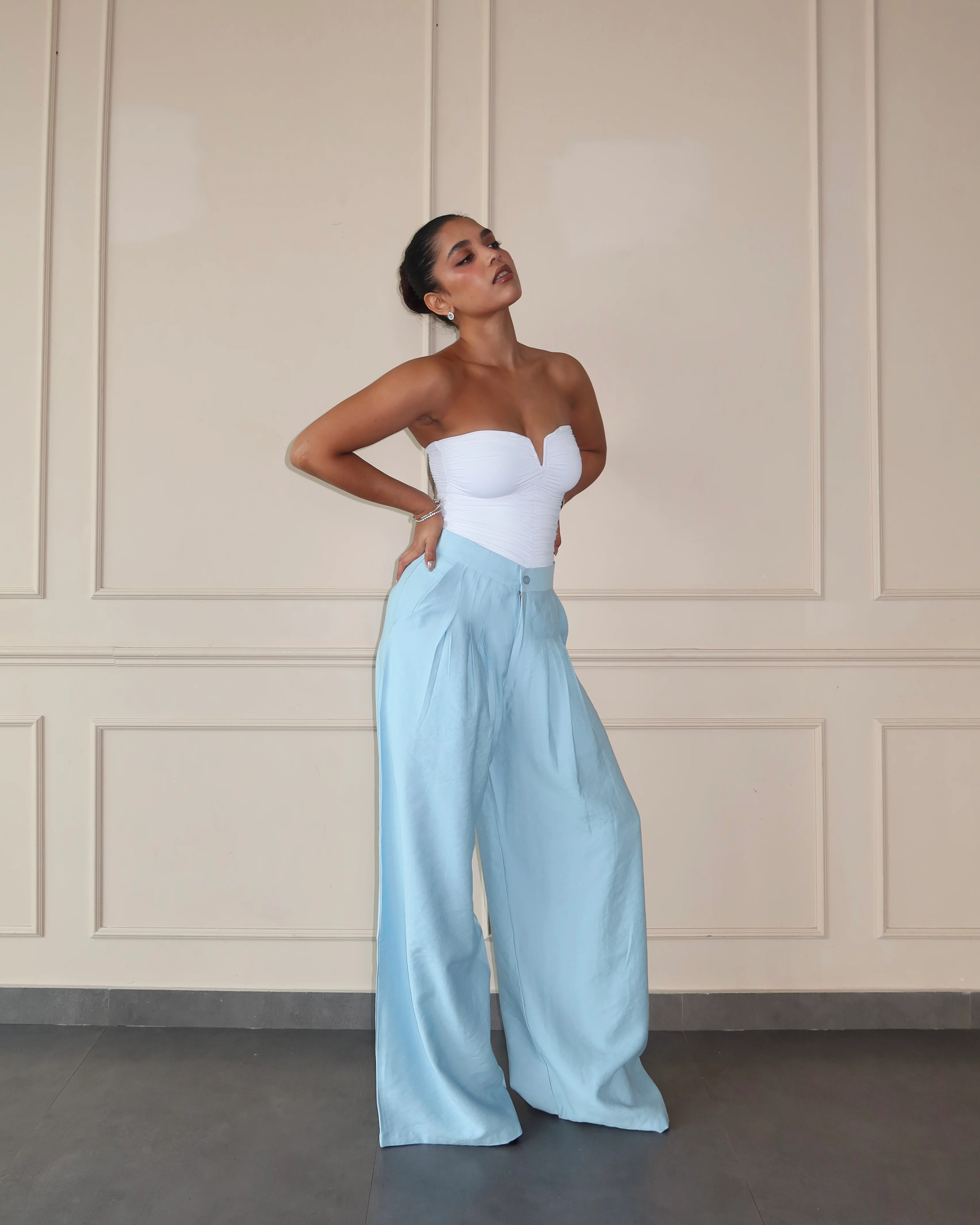 Defined Pleats Wide Leg Pants - Image 7