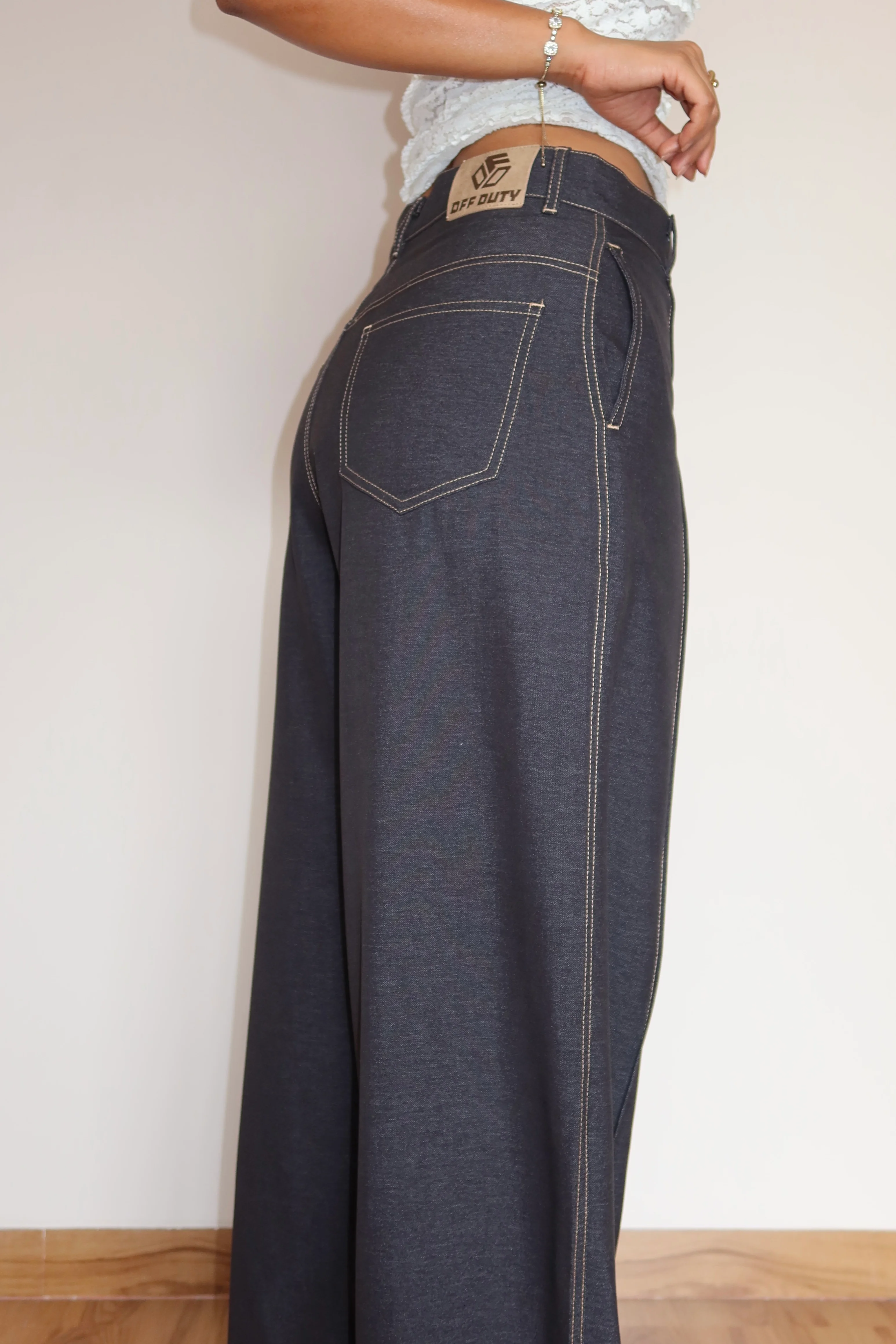 Denim-Inspired Pin-Tuck Barrel Pants - Image 16