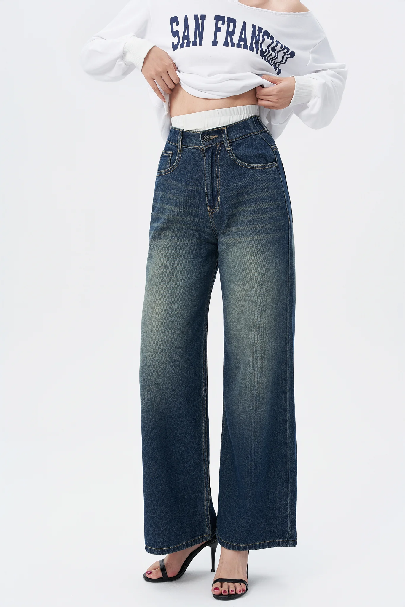Denim X Boxer Baggy Wide Leg Jeans - Image 2