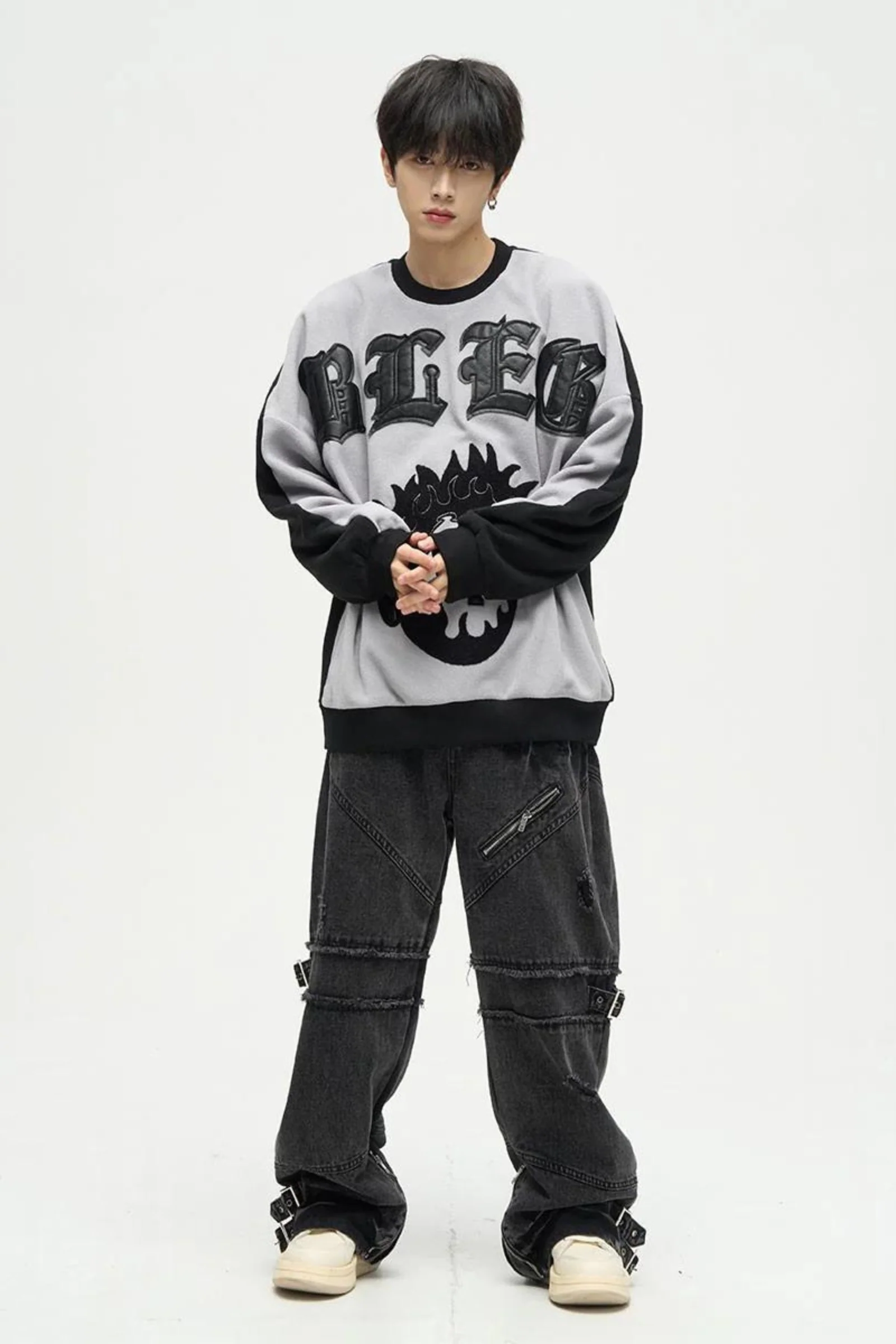 Destroyed Buckled Baggy Jeans - Image 6