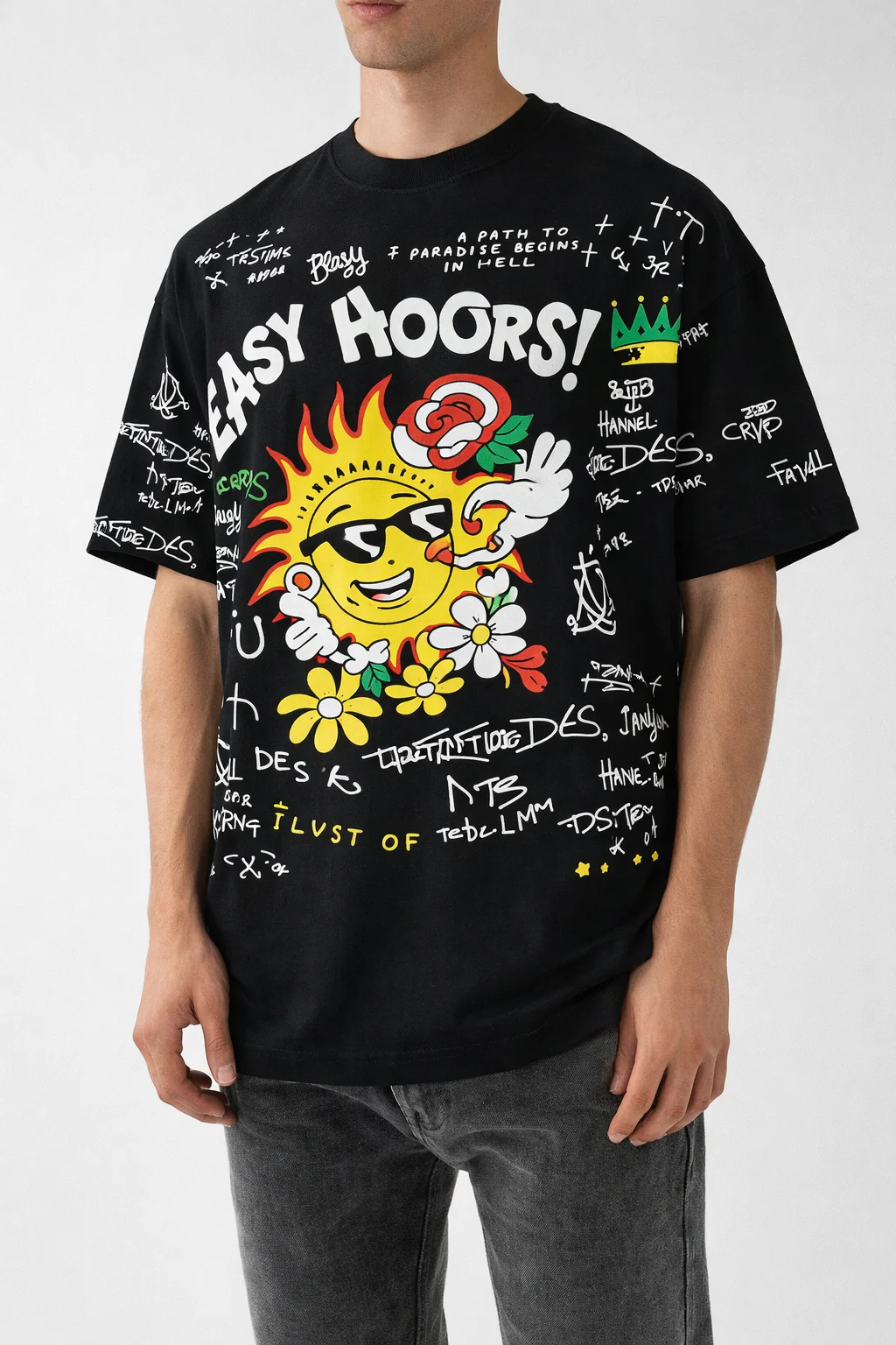Doodle Drift Oversized T-Shirt - Image 3
