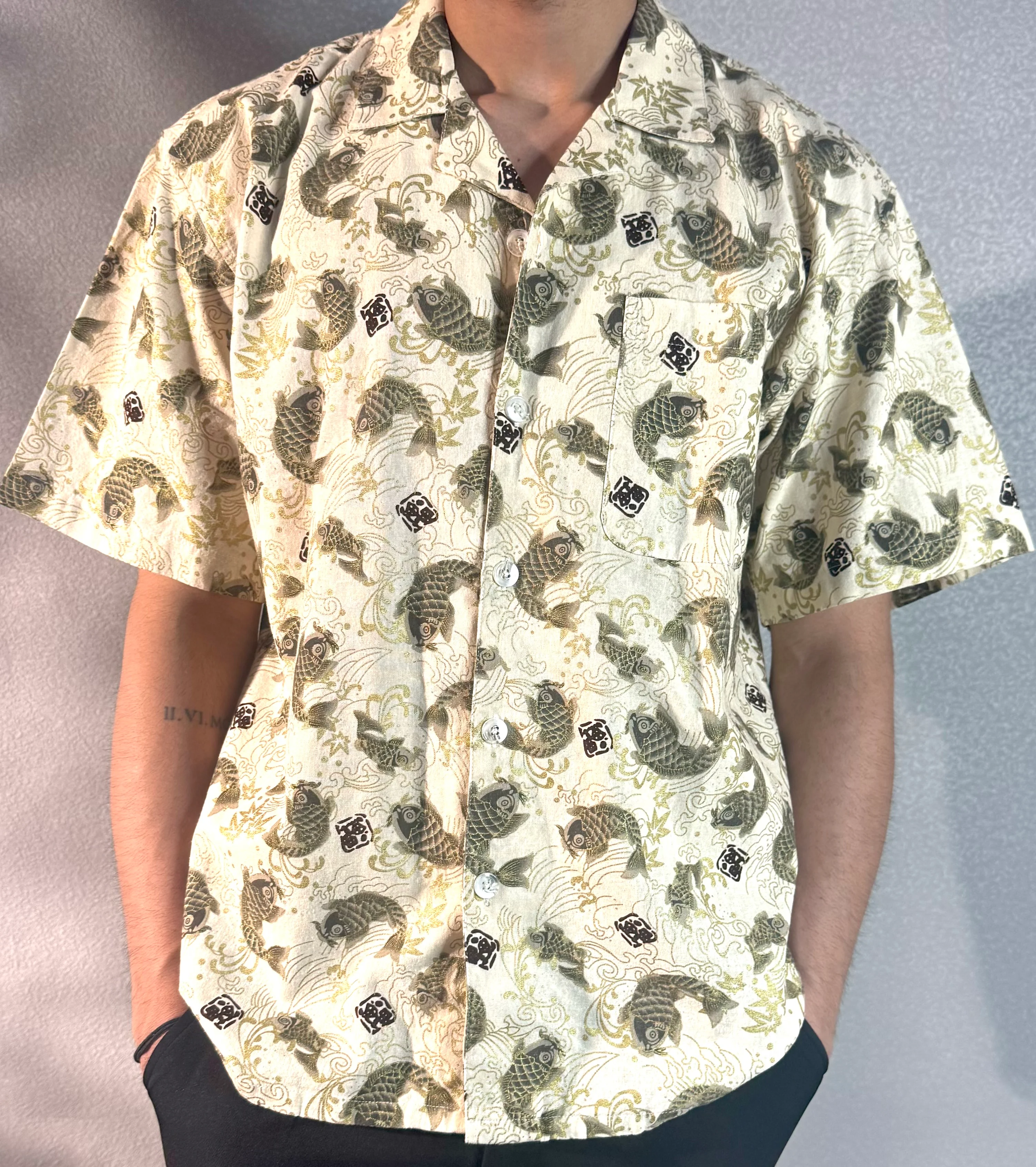 Dragon Gold Fish Structured Shirt - Image 5