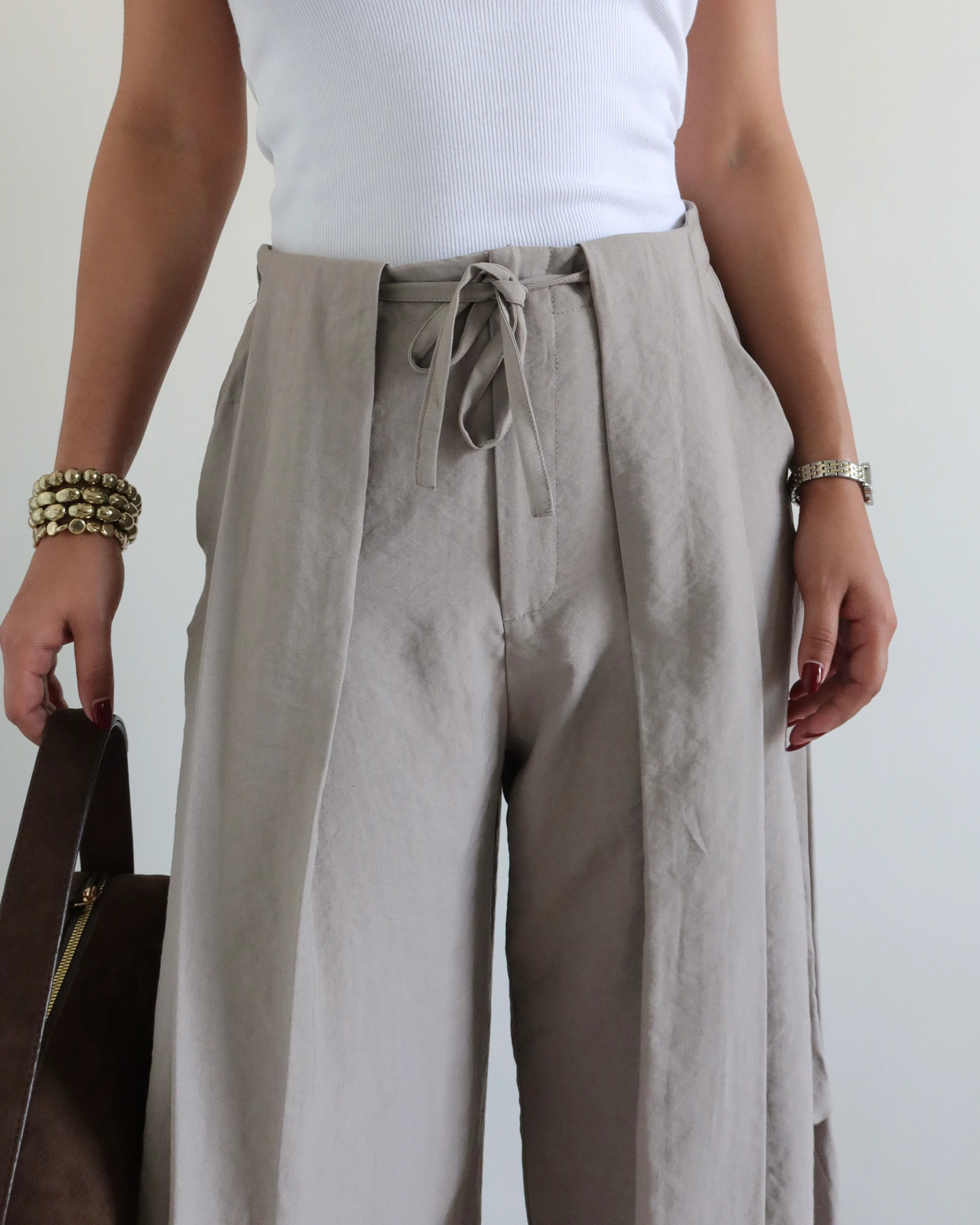 Draped Edit Wide Leg Pants - Image 10