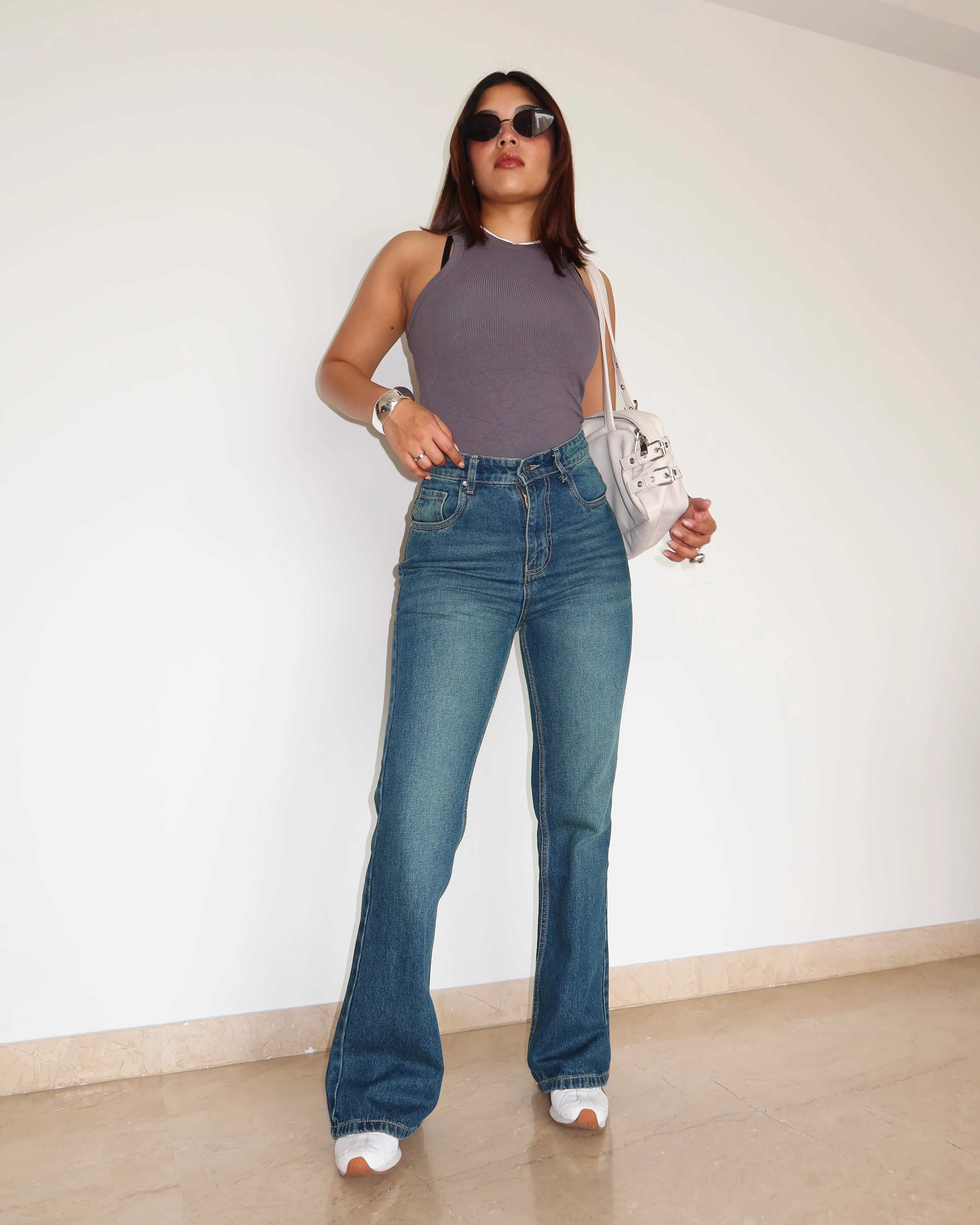 Dusk Blue Wash Bootcut Jeans - Image 2