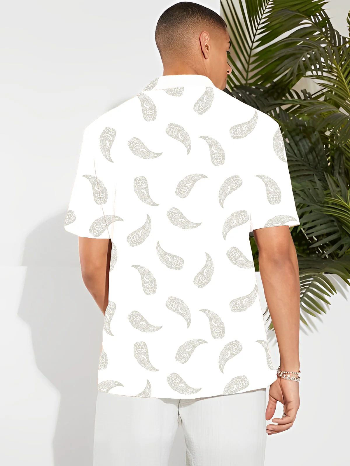Earthy paisely print Short sleeve shirt - Image 2