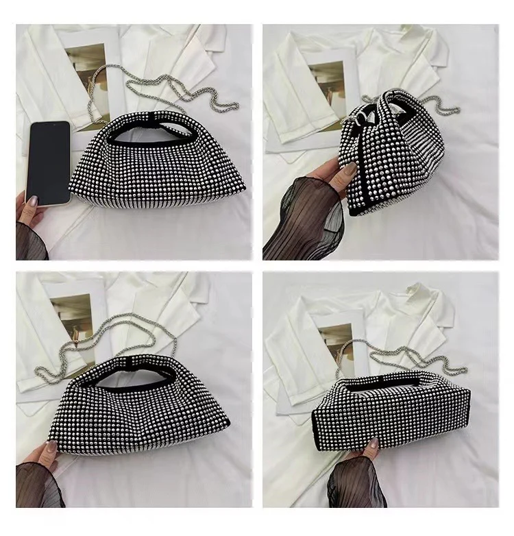 Evening Blinged Out Hand Bag - Image 4